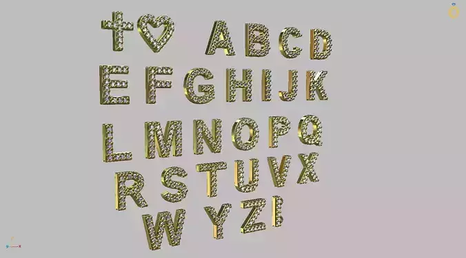 Alphabet Letters 8mm Gemstones 1mm more 3 models Bonus