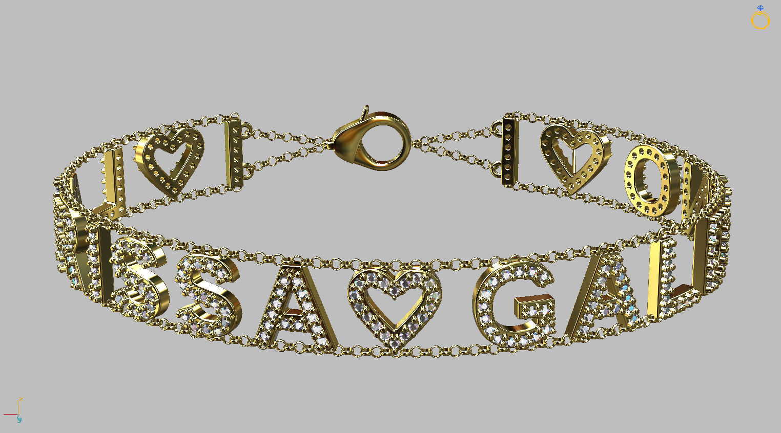 Alphabet Letters 8mm Gemstones 1mm more 3 models Bonus 3D print model_12