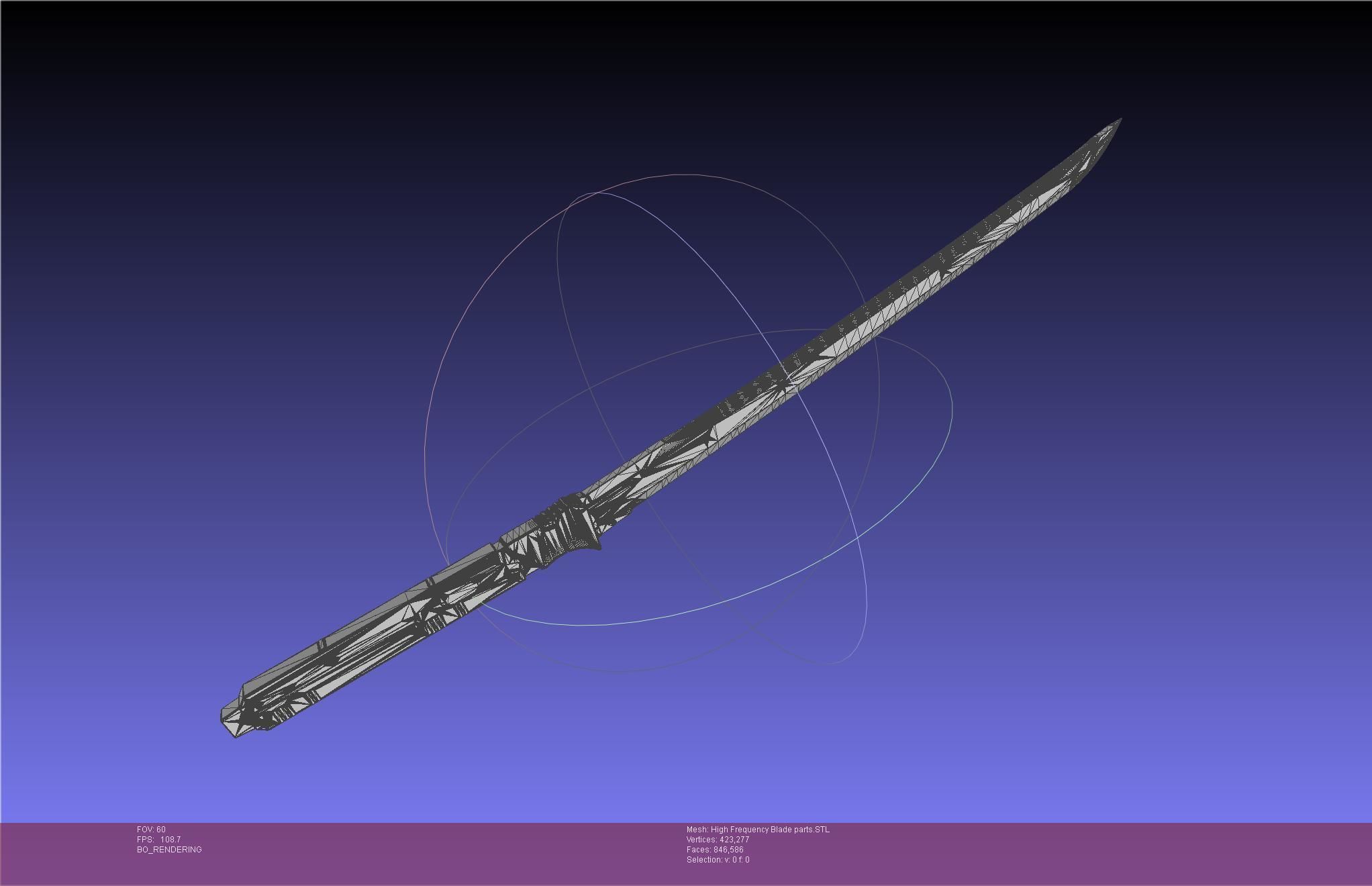 Metal Gear Rising Raiden High Frequency Blade Rework Assembly 3D print model_48