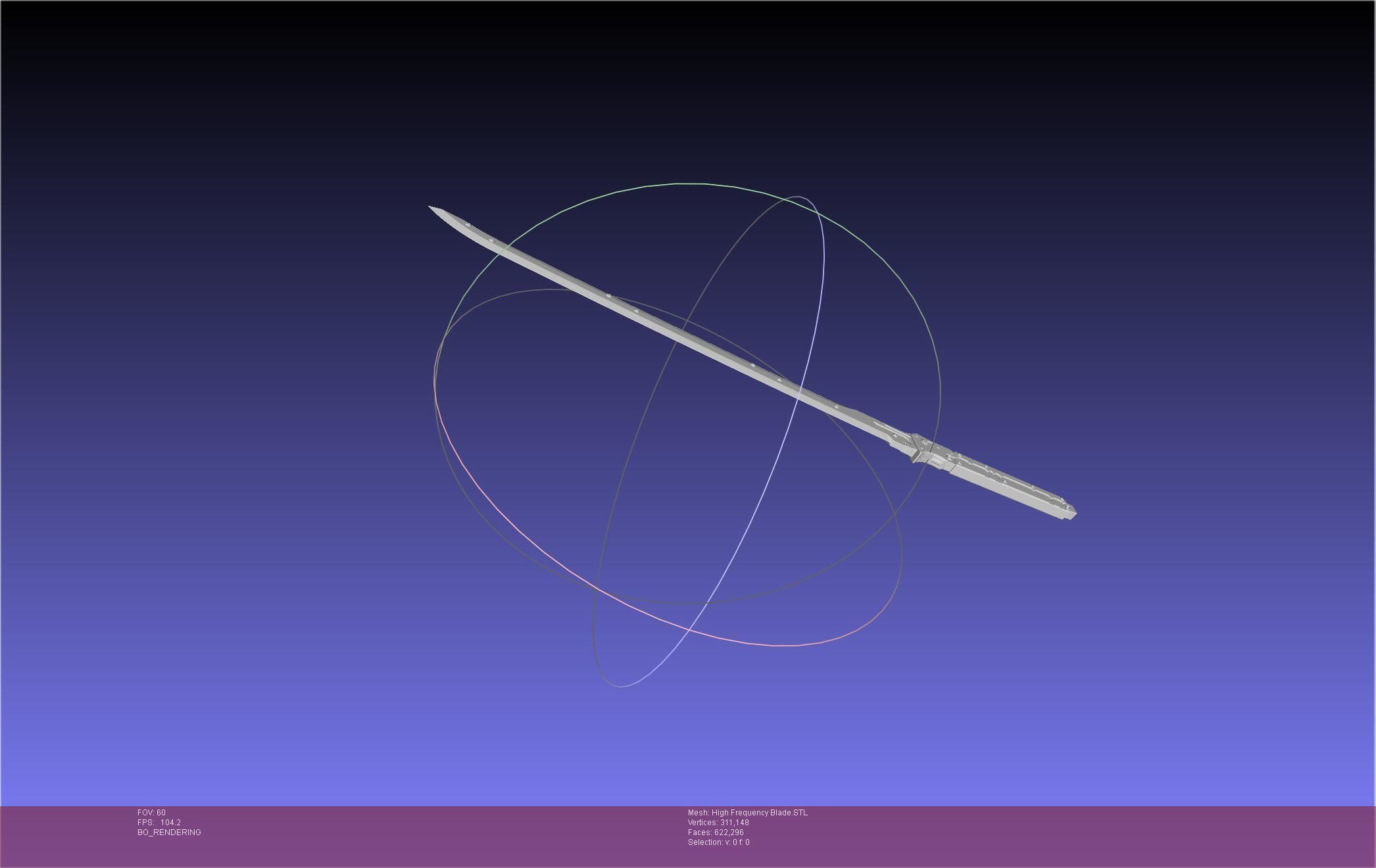 Metal Gear Rising Raiden High Frequency Blade Rework Assembly 3D print model_21