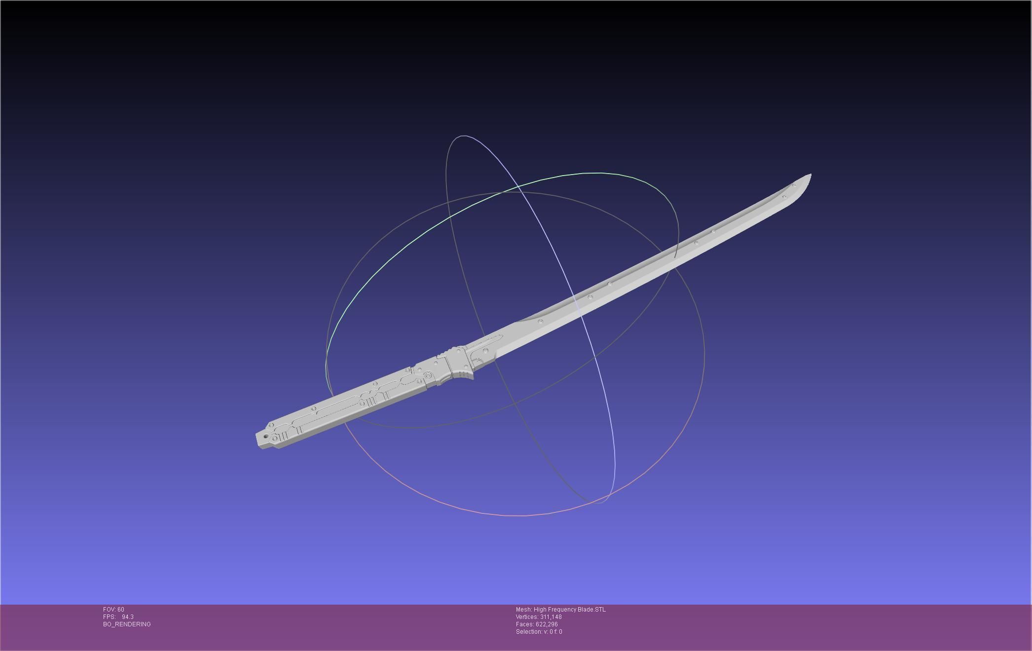 Metal Gear Rising Raiden High Frequency Blade Rework Assembly 3D print model_4