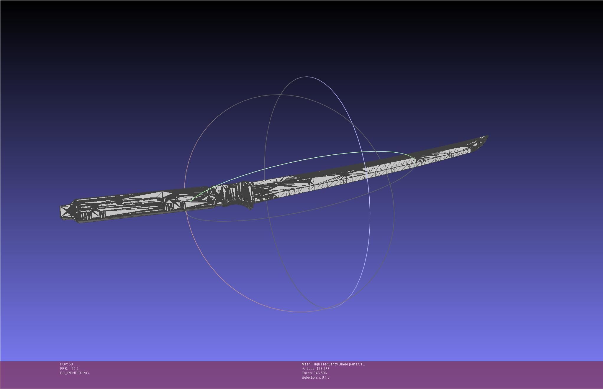 Metal Gear Rising Raiden High Frequency Blade Rework Assembly 3D print model_62