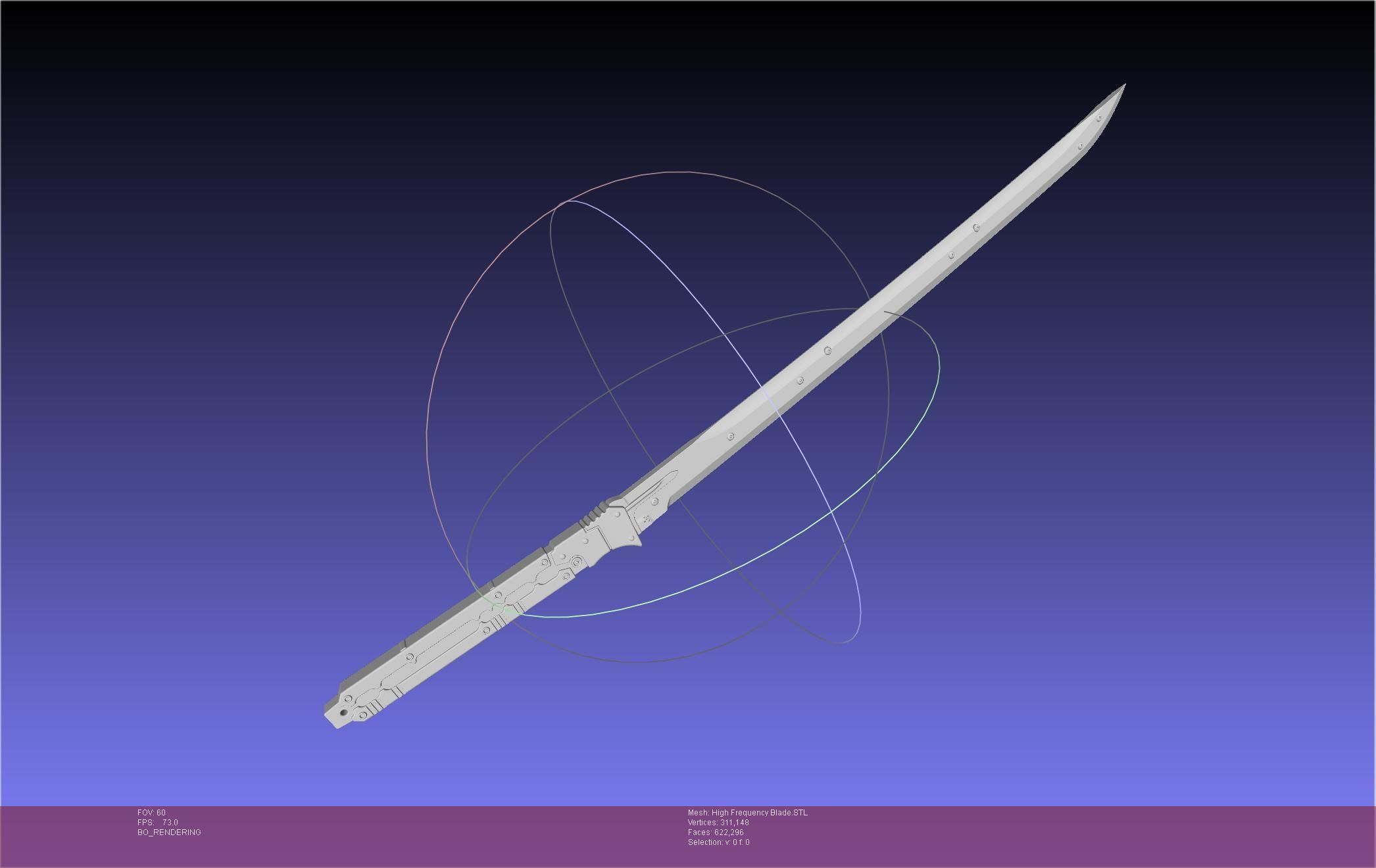 Metal Gear Rising Raiden High Frequency Blade Rework Assembly 3D print model_1