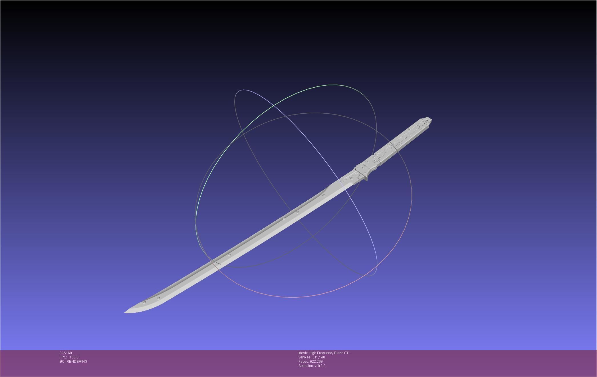 Metal Gear Rising Raiden High Frequency Blade Rework Assembly 3D print model_40