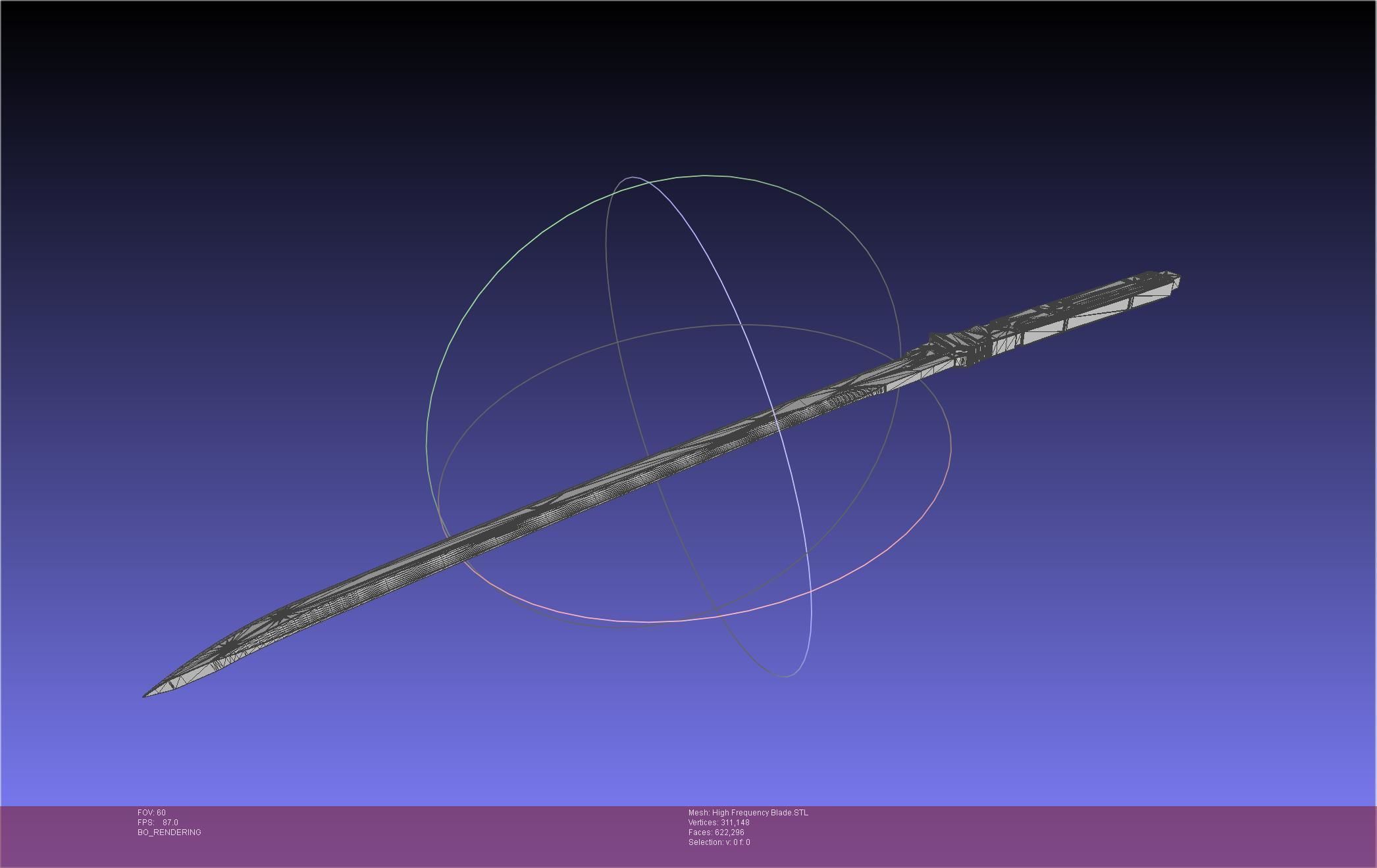 Metal Gear Rising Raiden High Frequency Blade Rework Assembly 3D print model_35