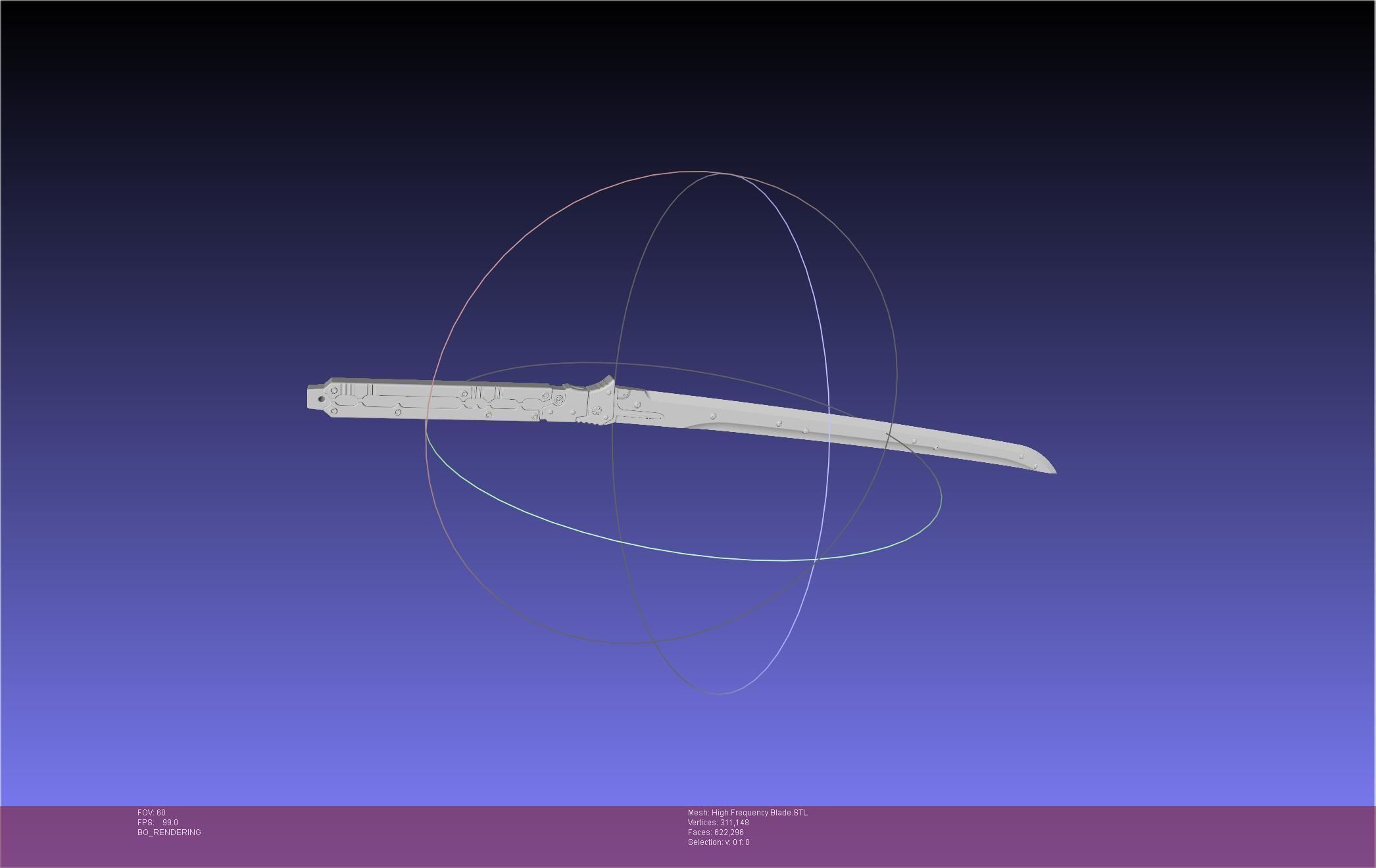 Metal Gear Rising Raiden High Frequency Blade Rework Assembly 3D print model_8