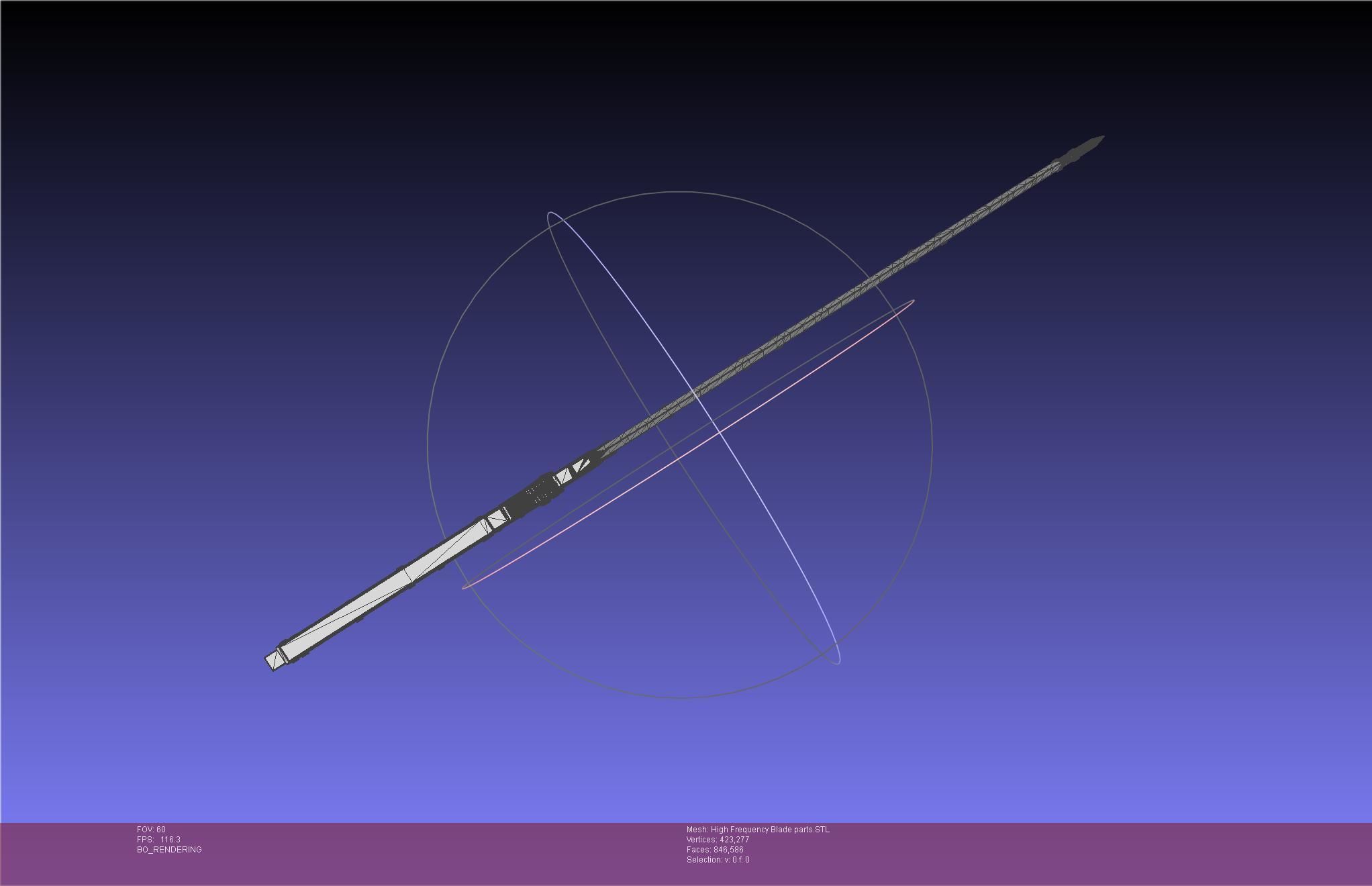 Metal Gear Rising Raiden High Frequency Blade Rework Assembly 3D print model_61