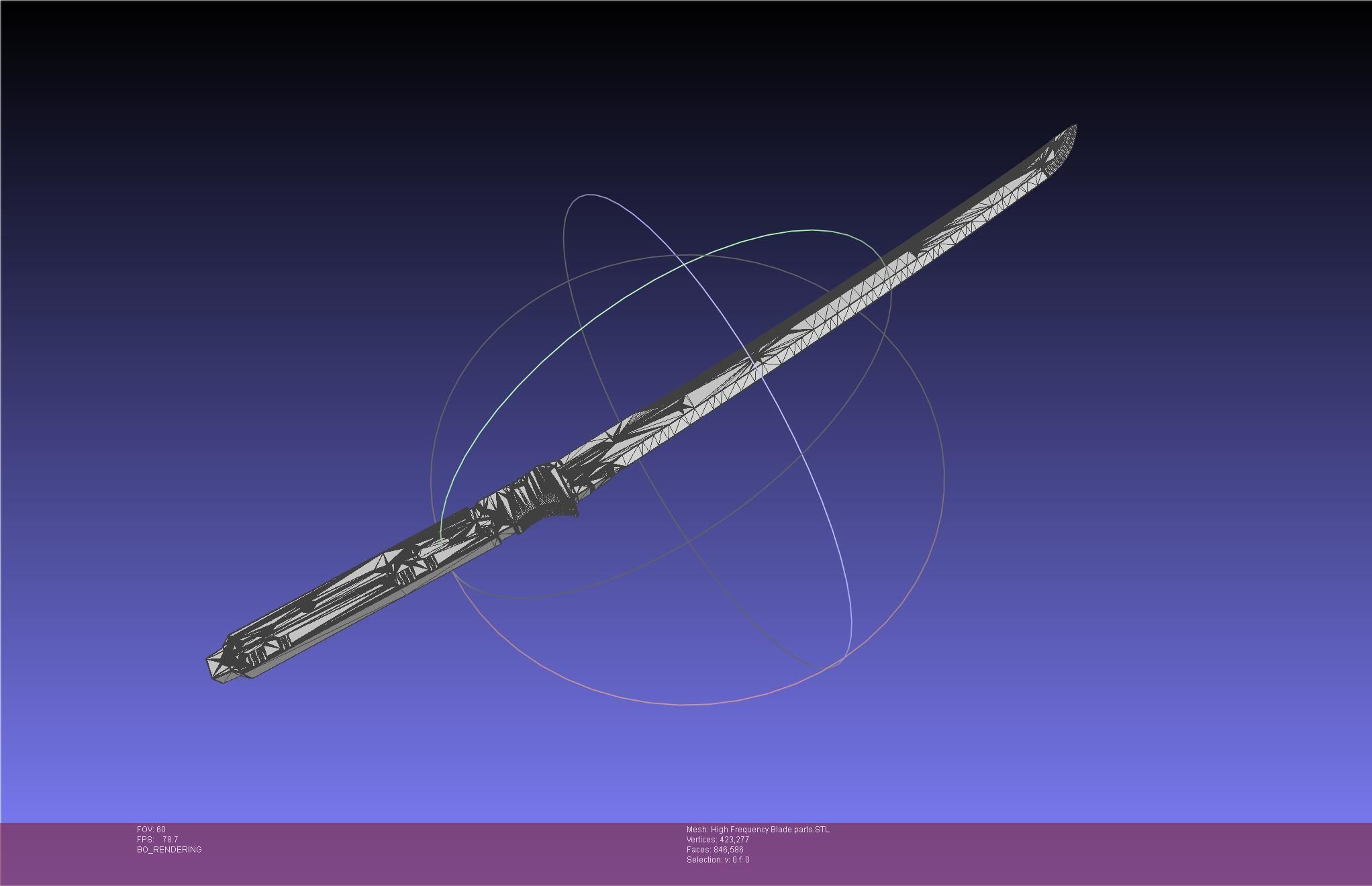 Metal Gear Rising Raiden High Frequency Blade Rework Assembly 3D print model_50