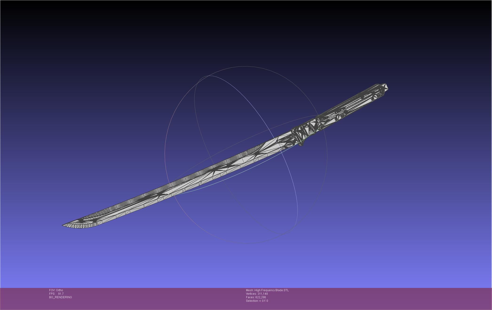 Metal Gear Rising Raiden High Frequency Blade Rework Assembly 3D print model_45