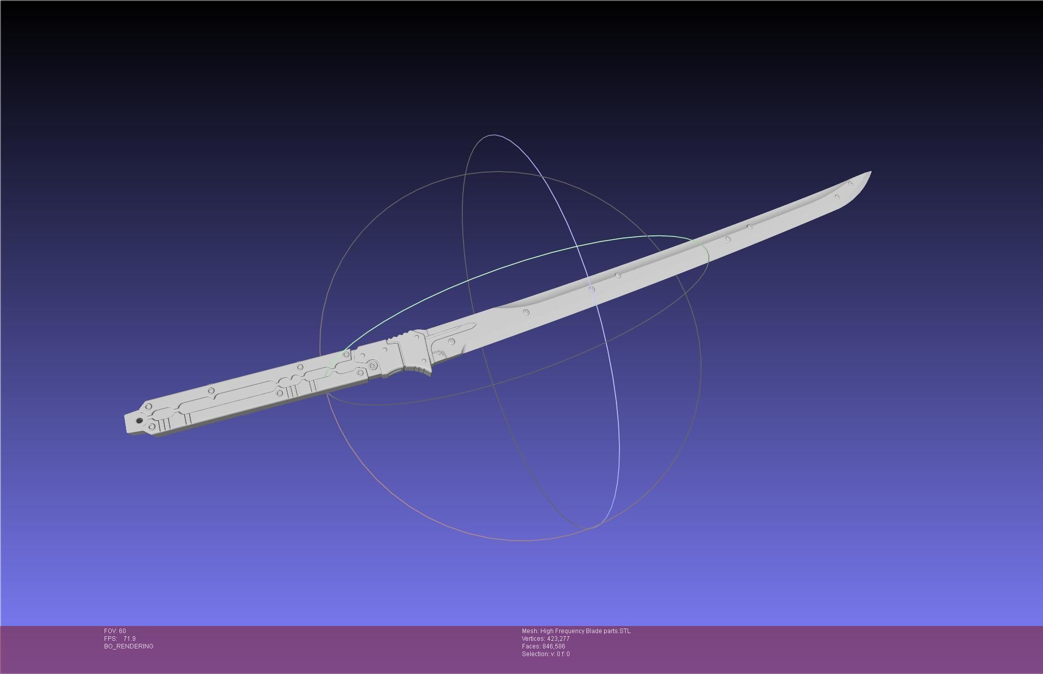 Metal Gear Rising Raiden High Frequency Blade Rework Assembly 3D print model_67