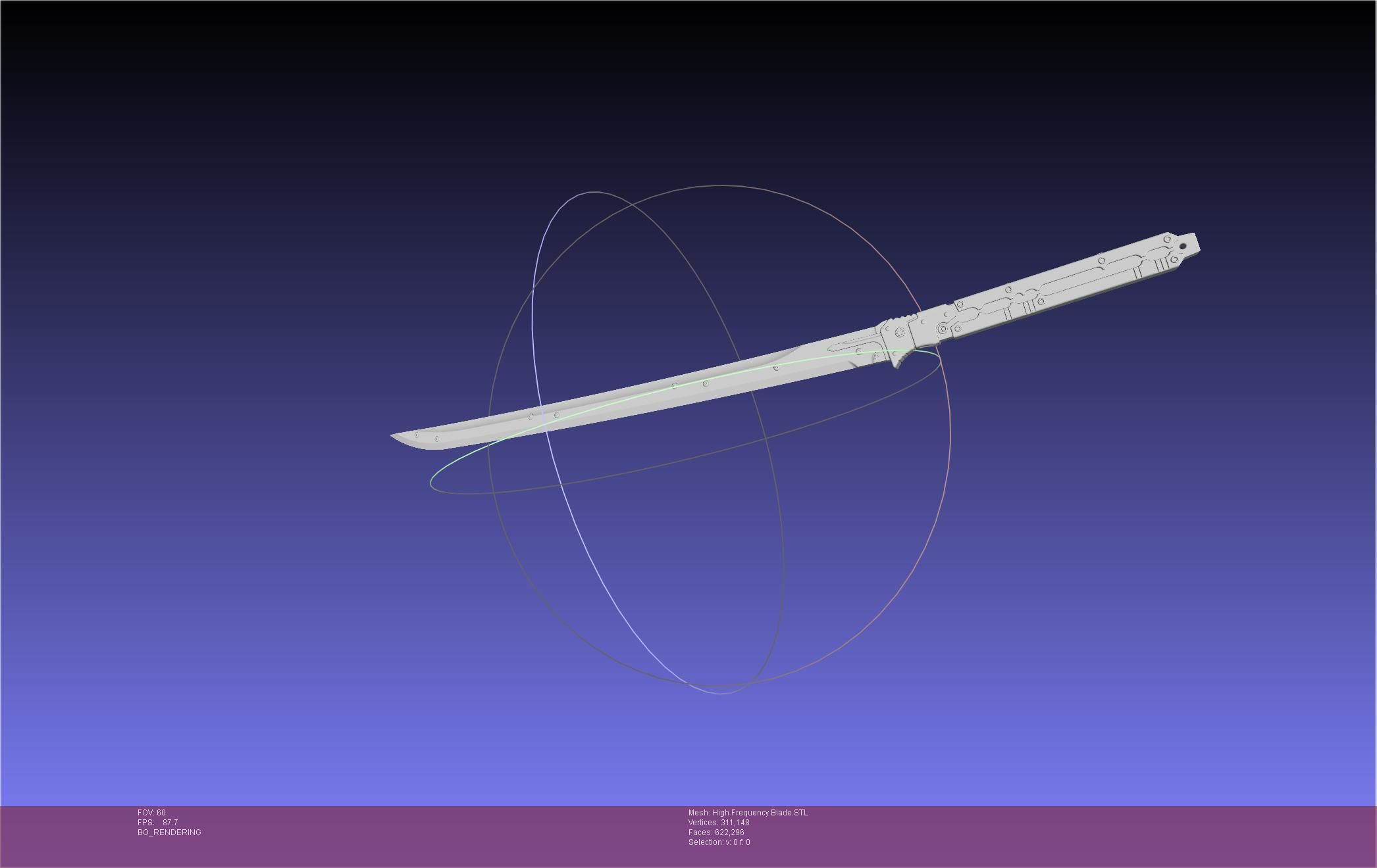 Metal Gear Rising Raiden High Frequency Blade Rework Assembly 3D print model_24