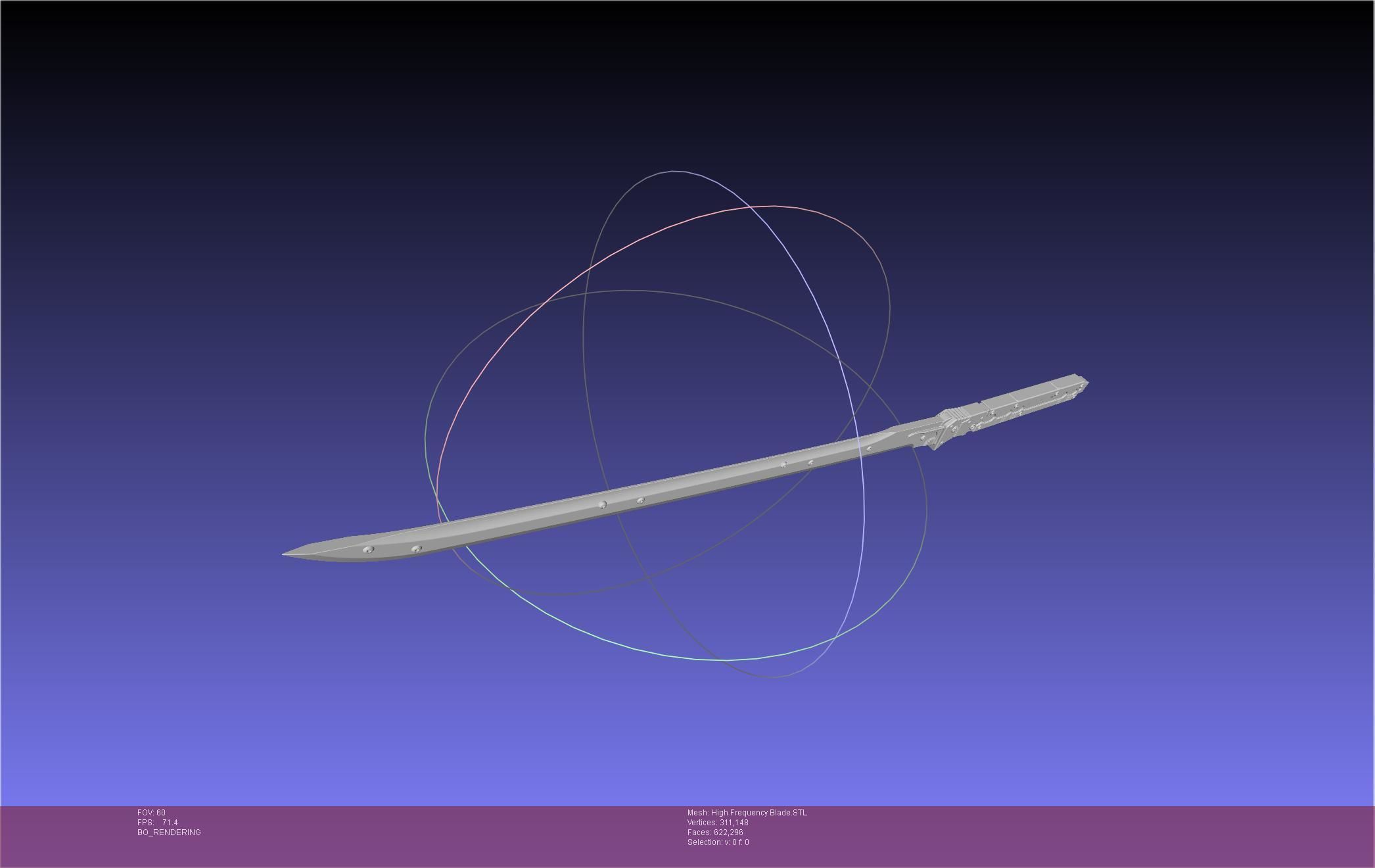 Metal Gear Rising Raiden High Frequency Blade Rework Assembly 3D print model_15