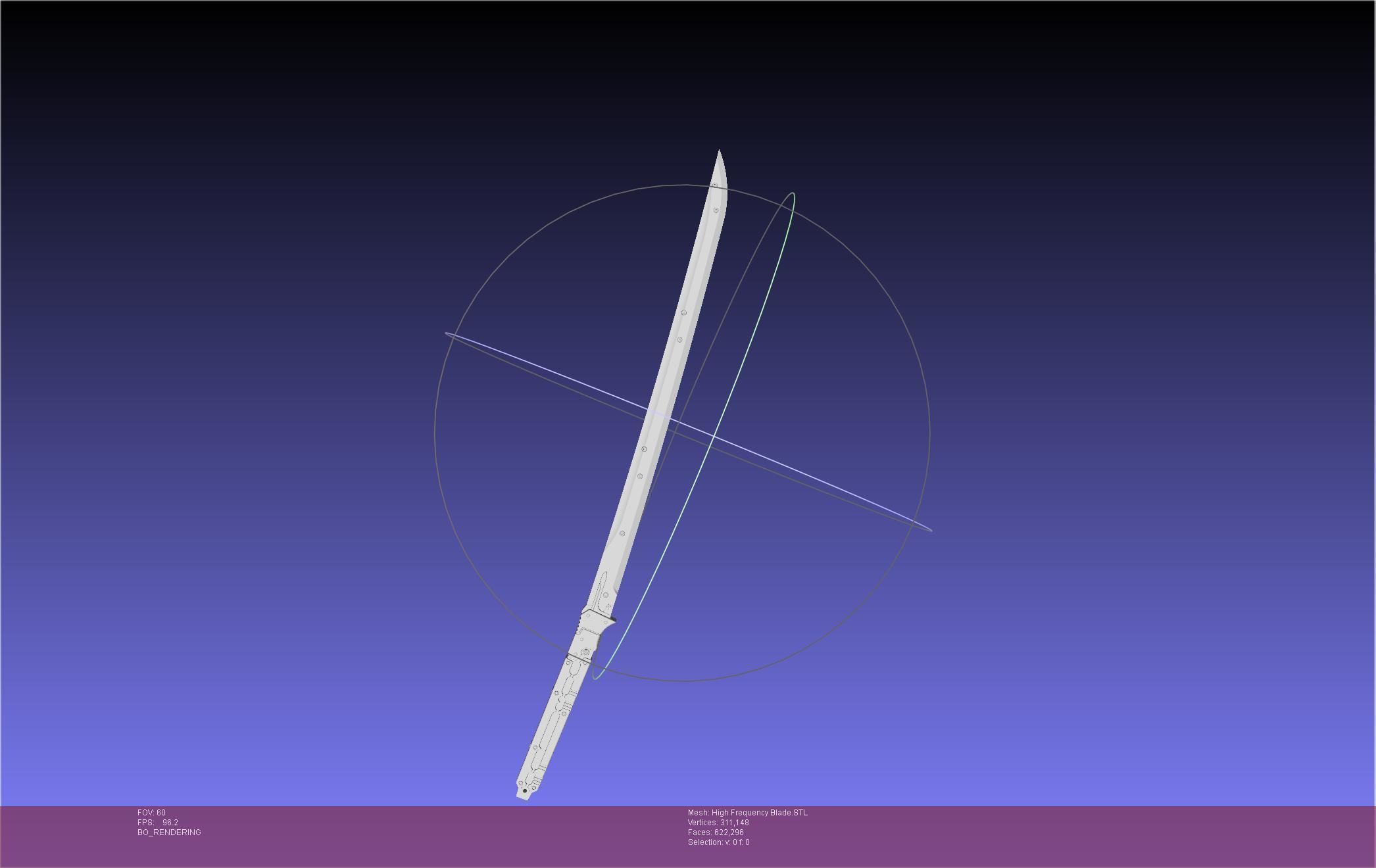 Metal Gear Rising Raiden High Frequency Blade Rework Assembly 3D print model_26