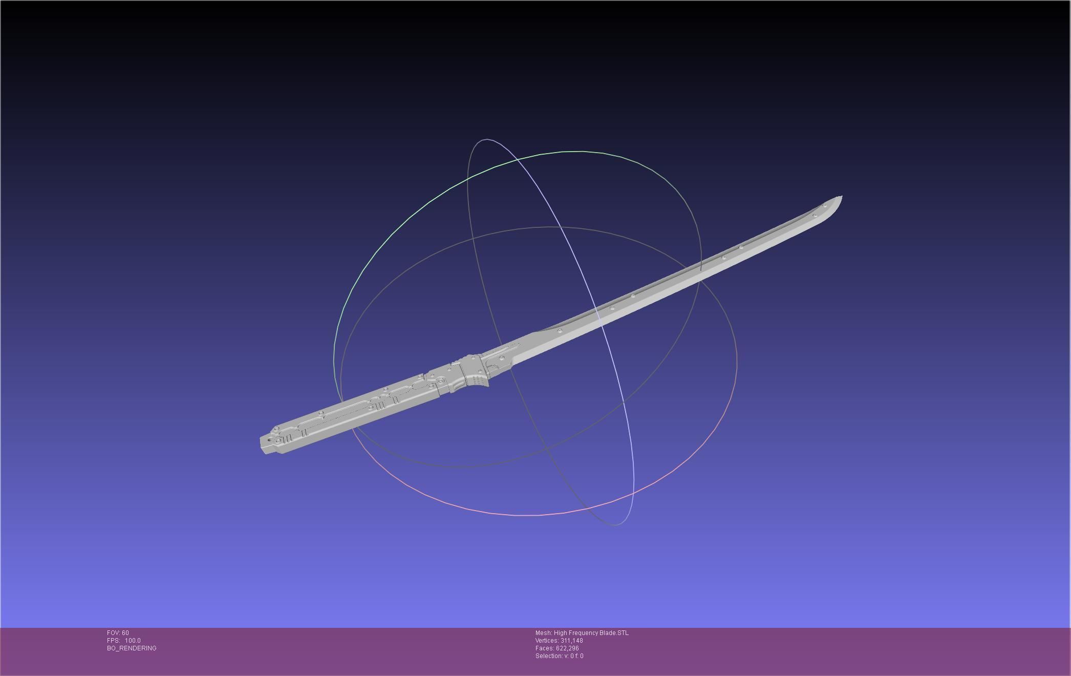 Metal Gear Rising Raiden High Frequency Blade Rework Assembly 3D print model_5