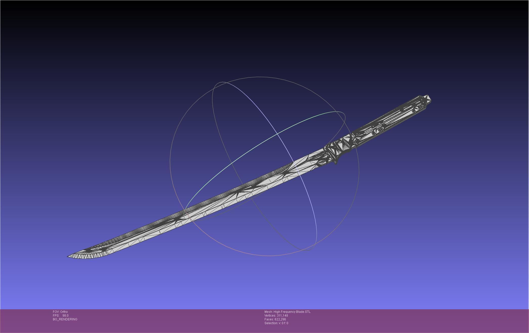 Metal Gear Rising Raiden High Frequency Blade Rework Assembly 3D print model_44