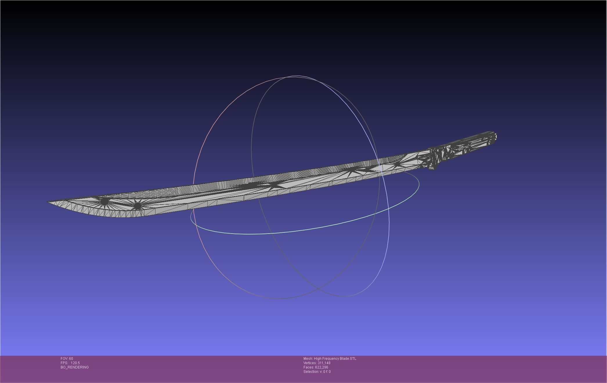 Metal Gear Rising Raiden High Frequency Blade Rework Assembly 3D print model_32