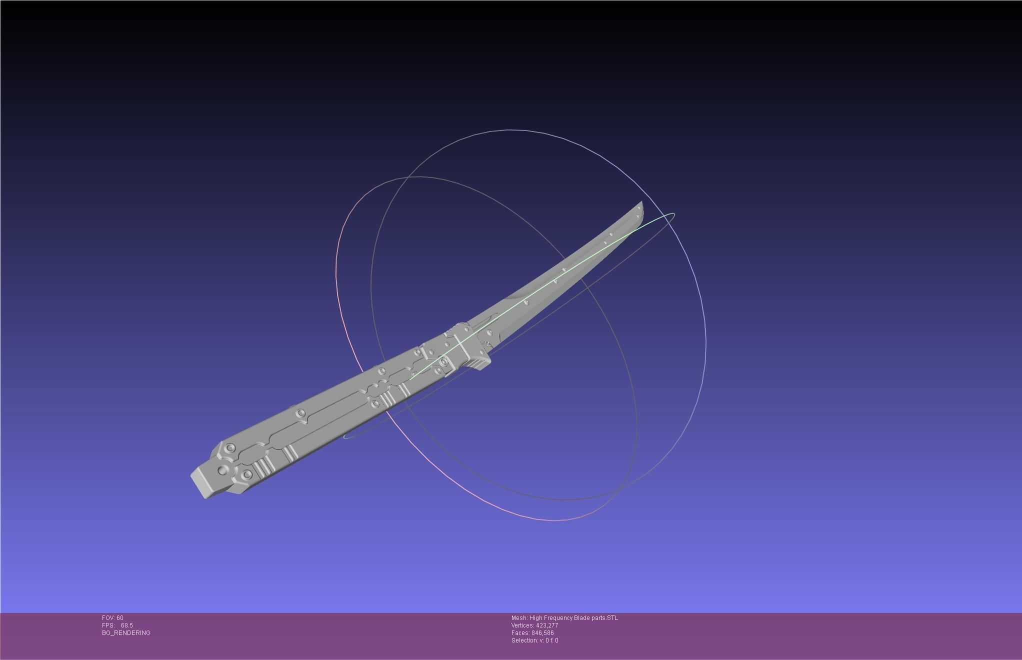 Metal Gear Rising Raiden High Frequency Blade Rework Assembly 3D print model_66