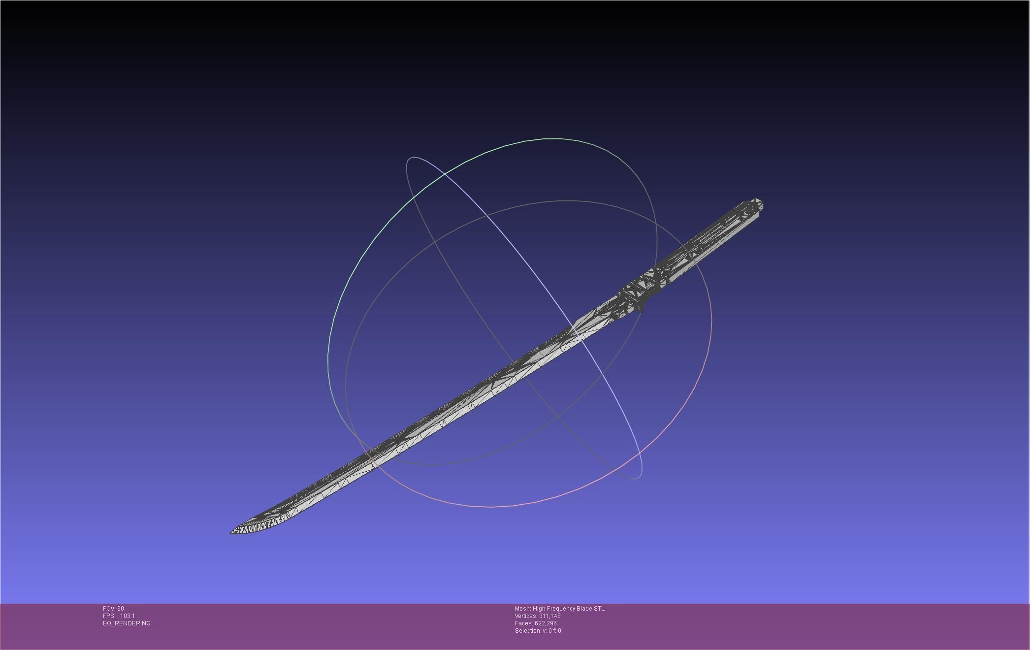 Metal Gear Rising Raiden High Frequency Blade Rework Assembly 3D print model_39