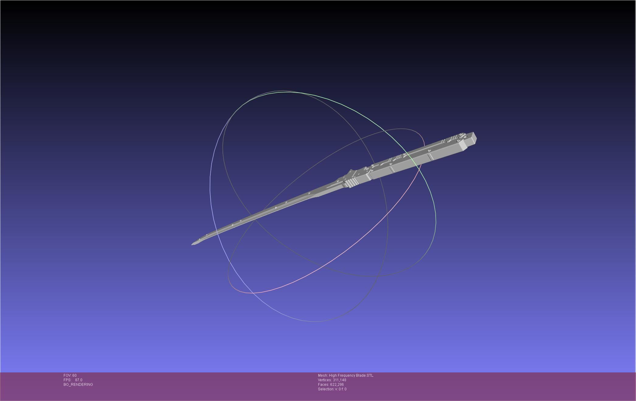 Metal Gear Rising Raiden High Frequency Blade Rework Assembly 3D print model_13