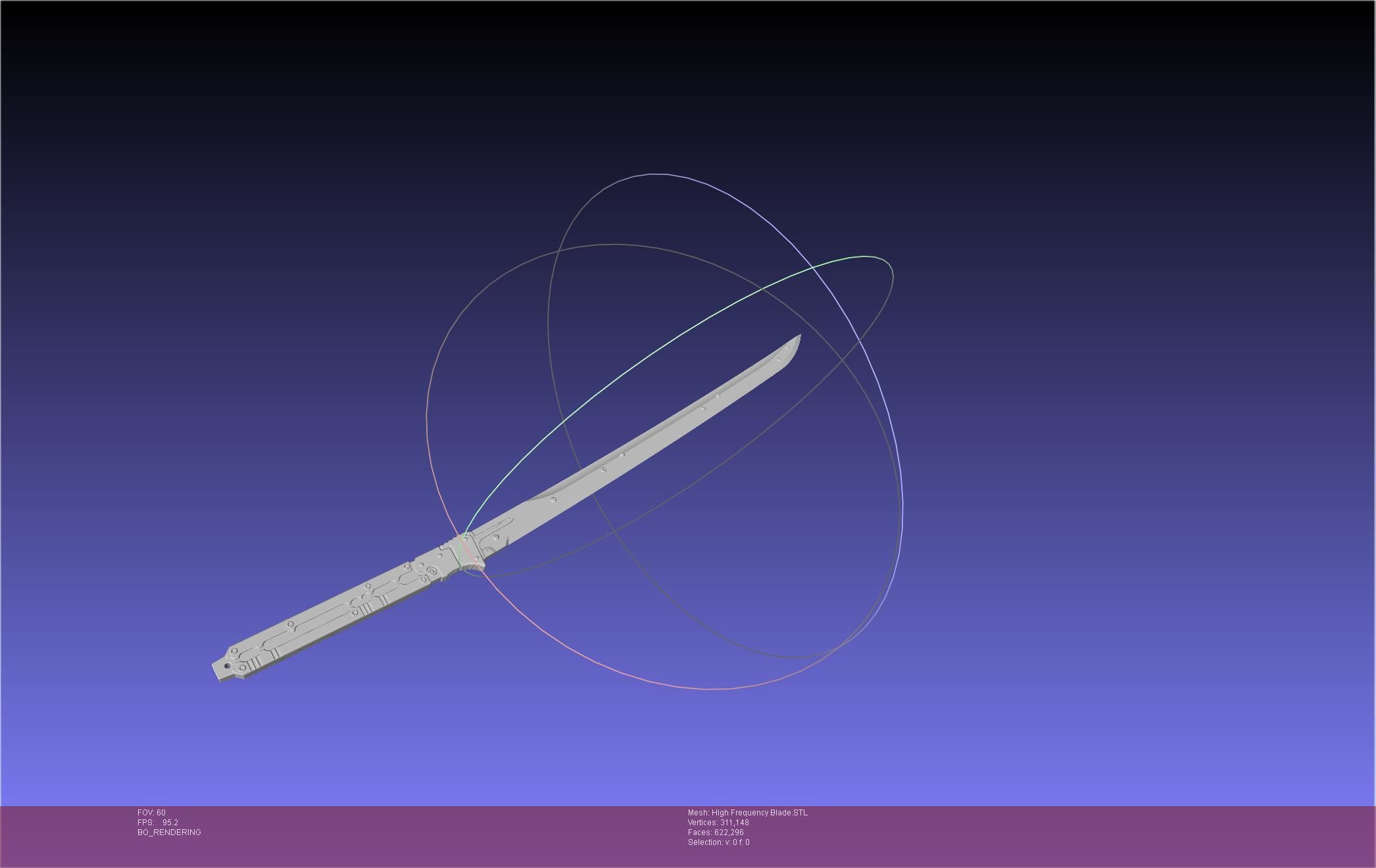 Metal Gear Rising Raiden High Frequency Blade Rework Assembly 3D print model_27