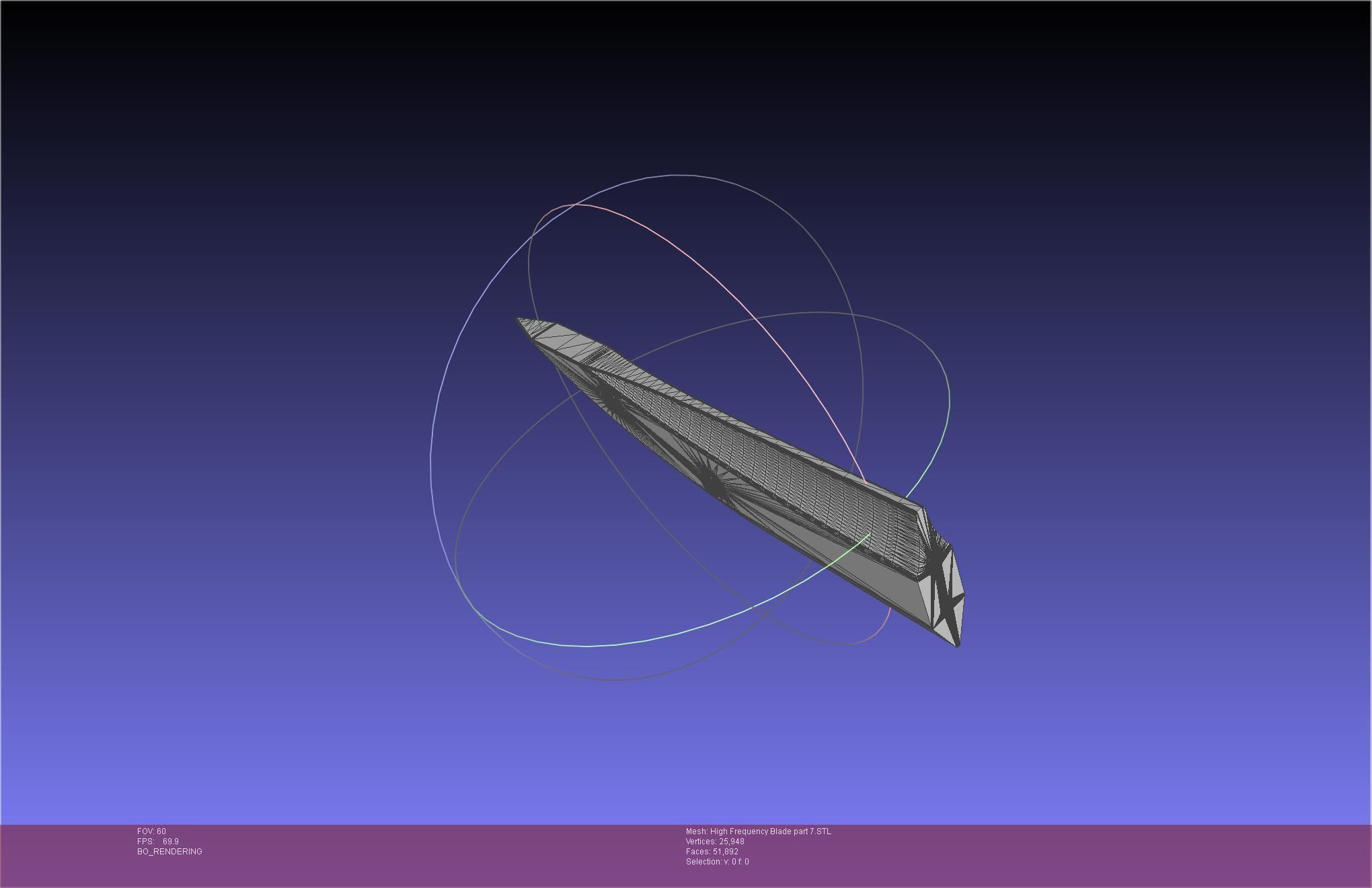 Metal Gear Rising Raiden High Frequency Blade Rework Assembly 3D print model_118