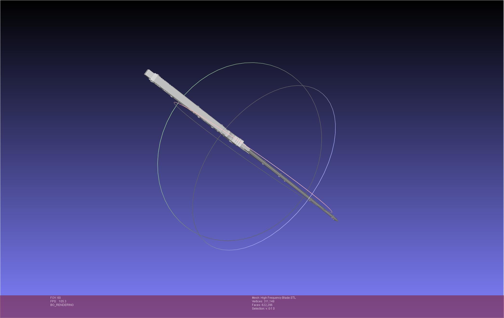 Metal Gear Rising Raiden High Frequency Blade Rework Assembly 3D print model_12