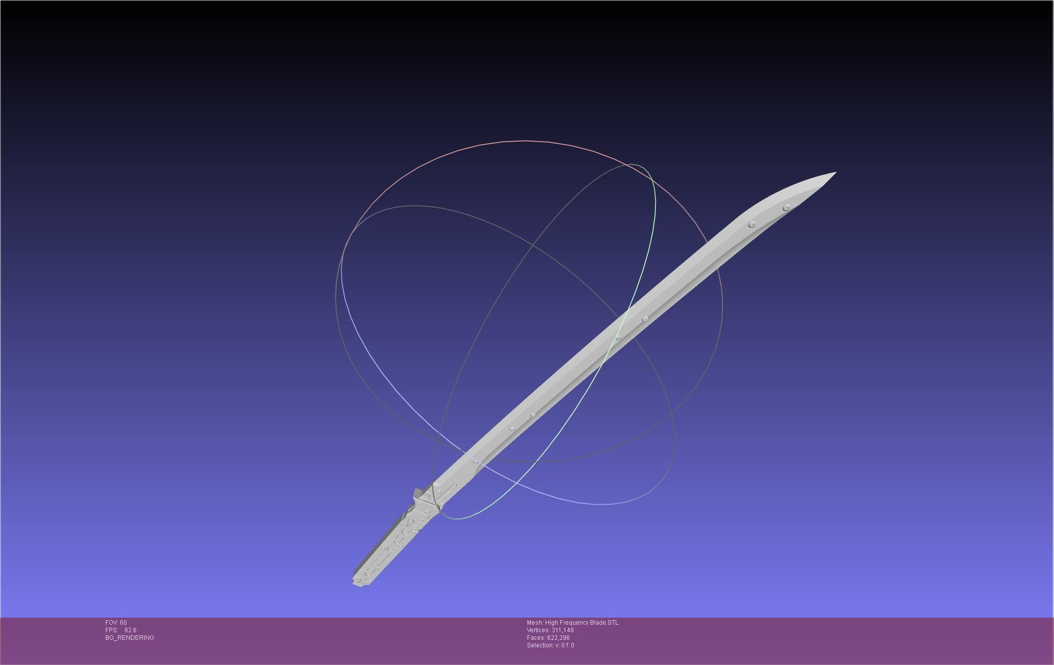 Metal Gear Rising Raiden High Frequency Blade Rework Assembly 3D print model_18