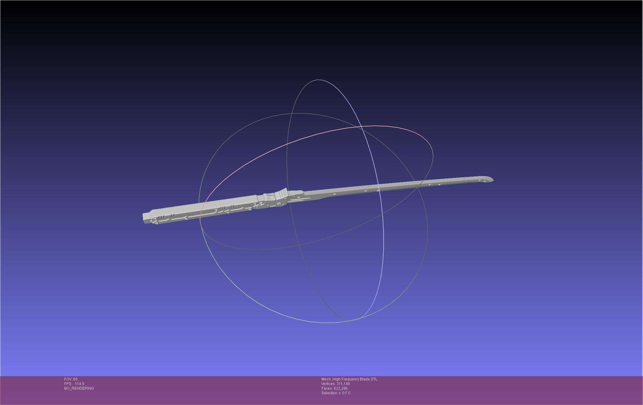 Metal Gear Rising Raiden High Frequency Blade Rework Assembly 3D print model_7