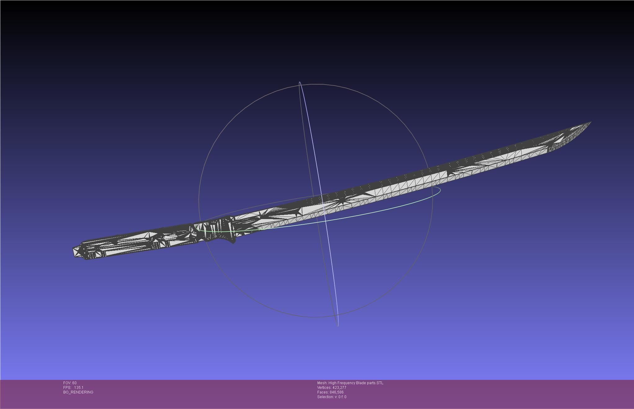 Metal Gear Rising Raiden High Frequency Blade Rework Assembly 3D print model_69