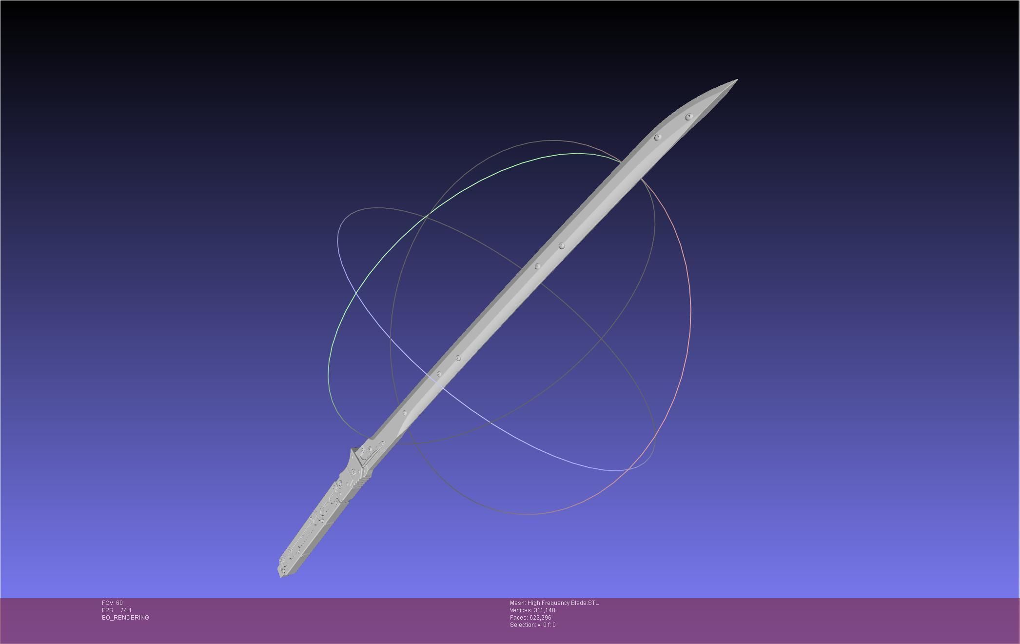 Metal Gear Rising Raiden High Frequency Blade Rework Assembly 3D print model_19