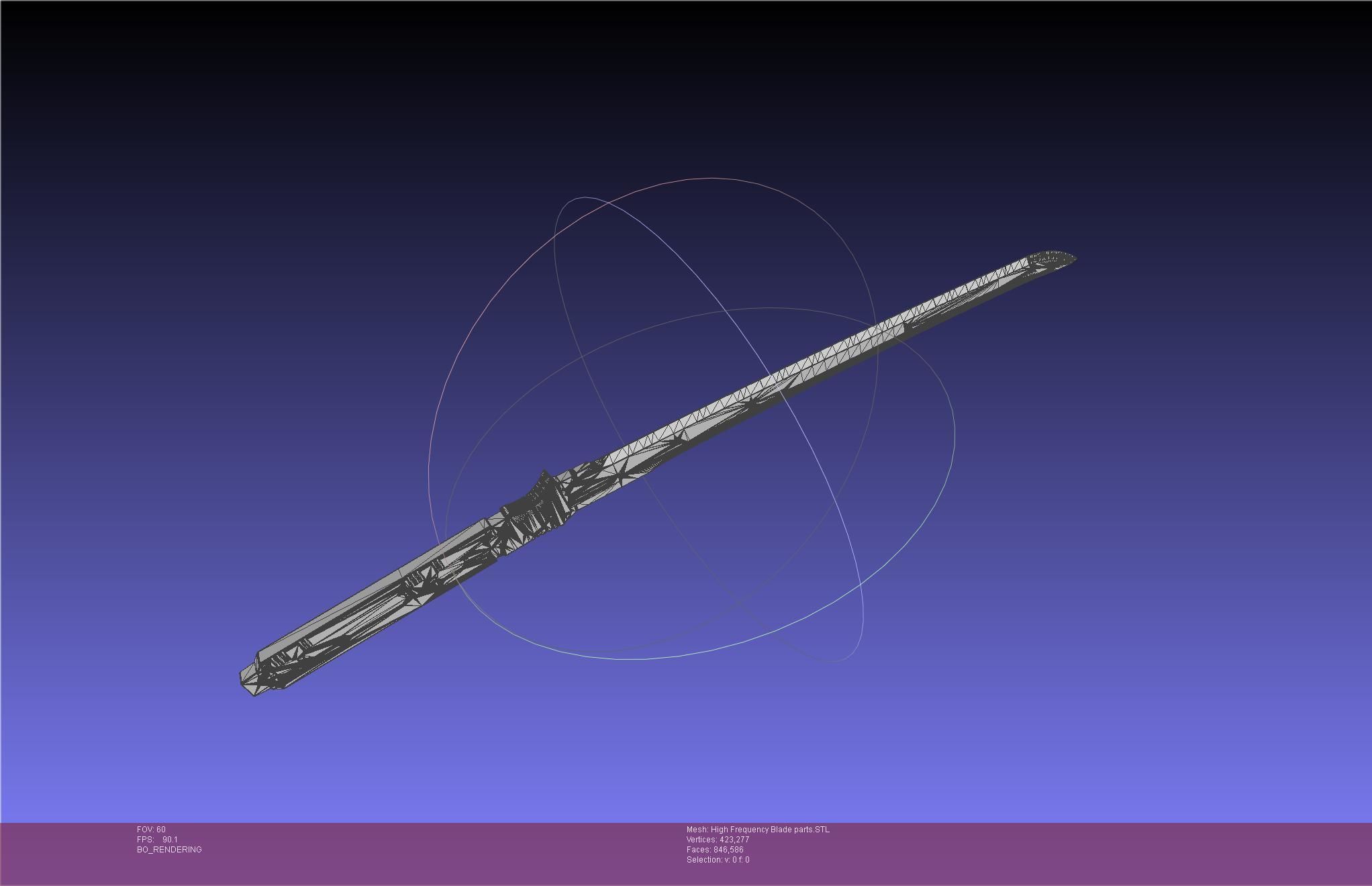 Metal Gear Rising Raiden High Frequency Blade Rework Assembly 3D print model_60
