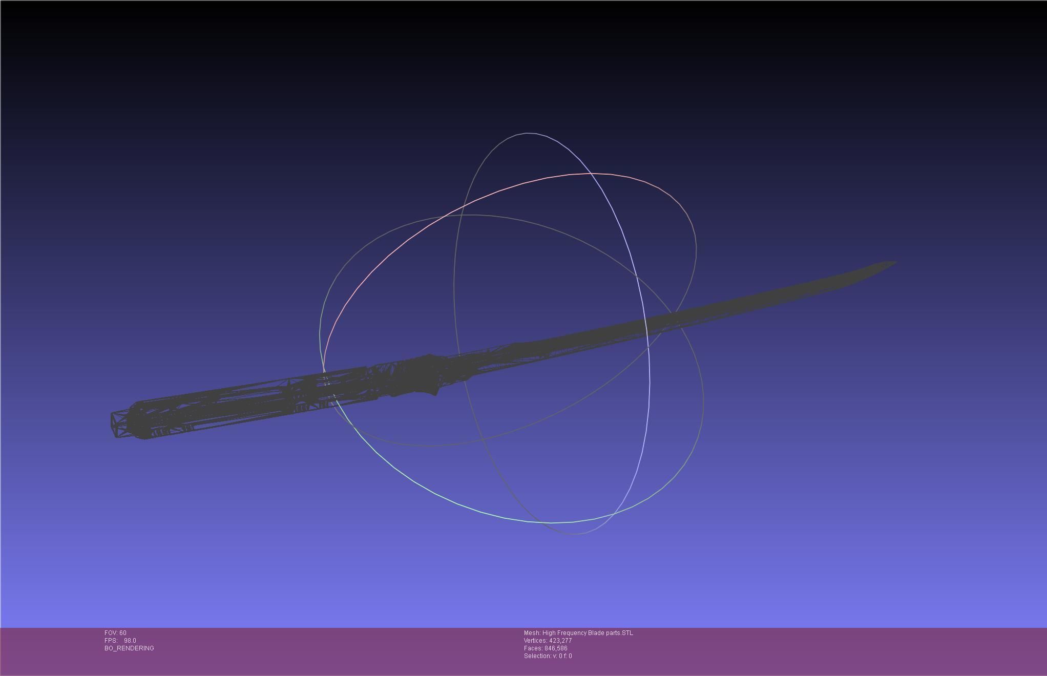 Metal Gear Rising Raiden High Frequency Blade Rework Assembly 3D print model_57