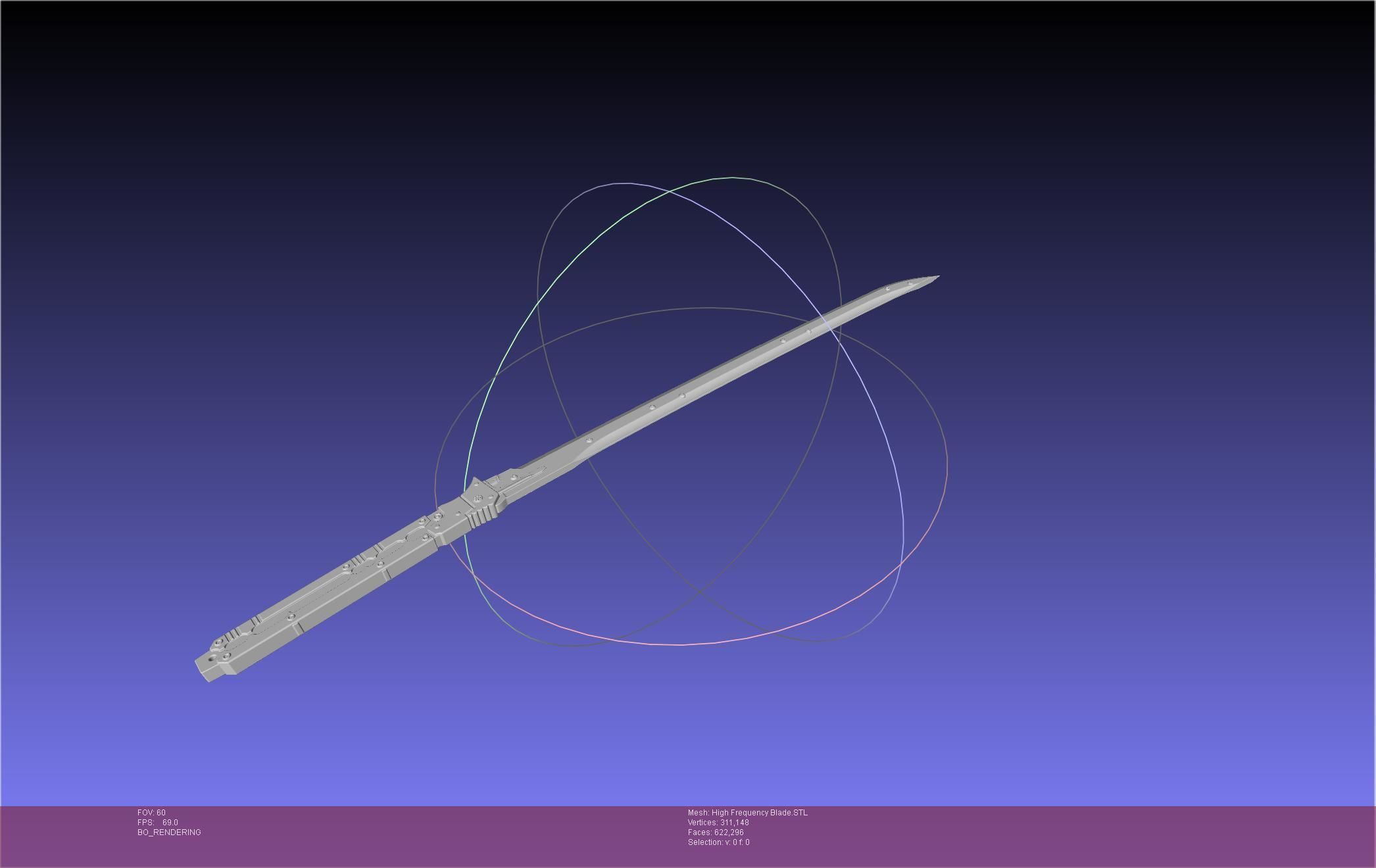 Metal Gear Rising Raiden High Frequency Blade Rework Assembly 3D print model_20