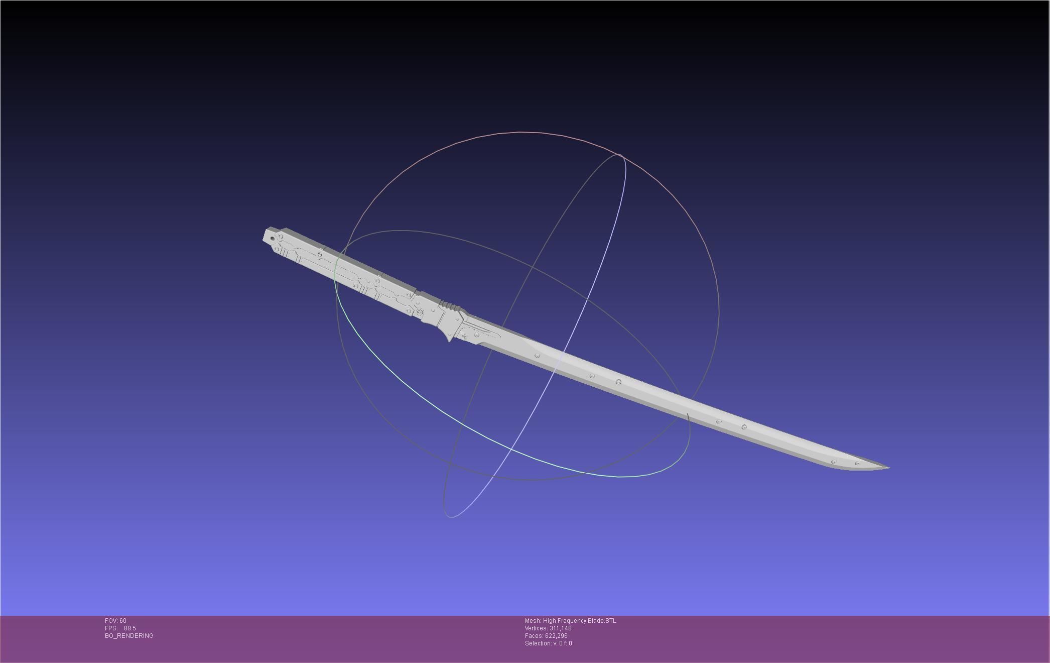 Metal Gear Rising Raiden High Frequency Blade Rework Assembly 3D print model_10