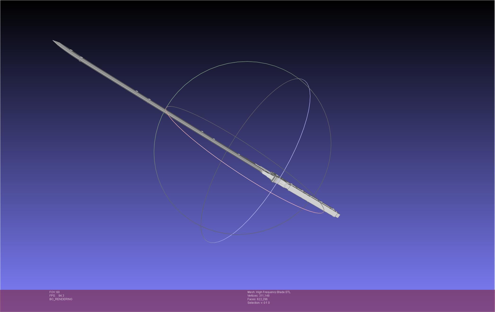 Metal Gear Rising Raiden High Frequency Blade Rework Assembly 3D print model_14