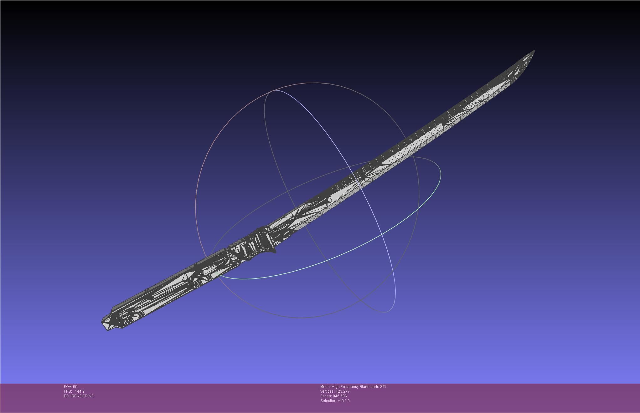 Metal Gear Rising Raiden High Frequency Blade Rework Assembly 3D print model_49