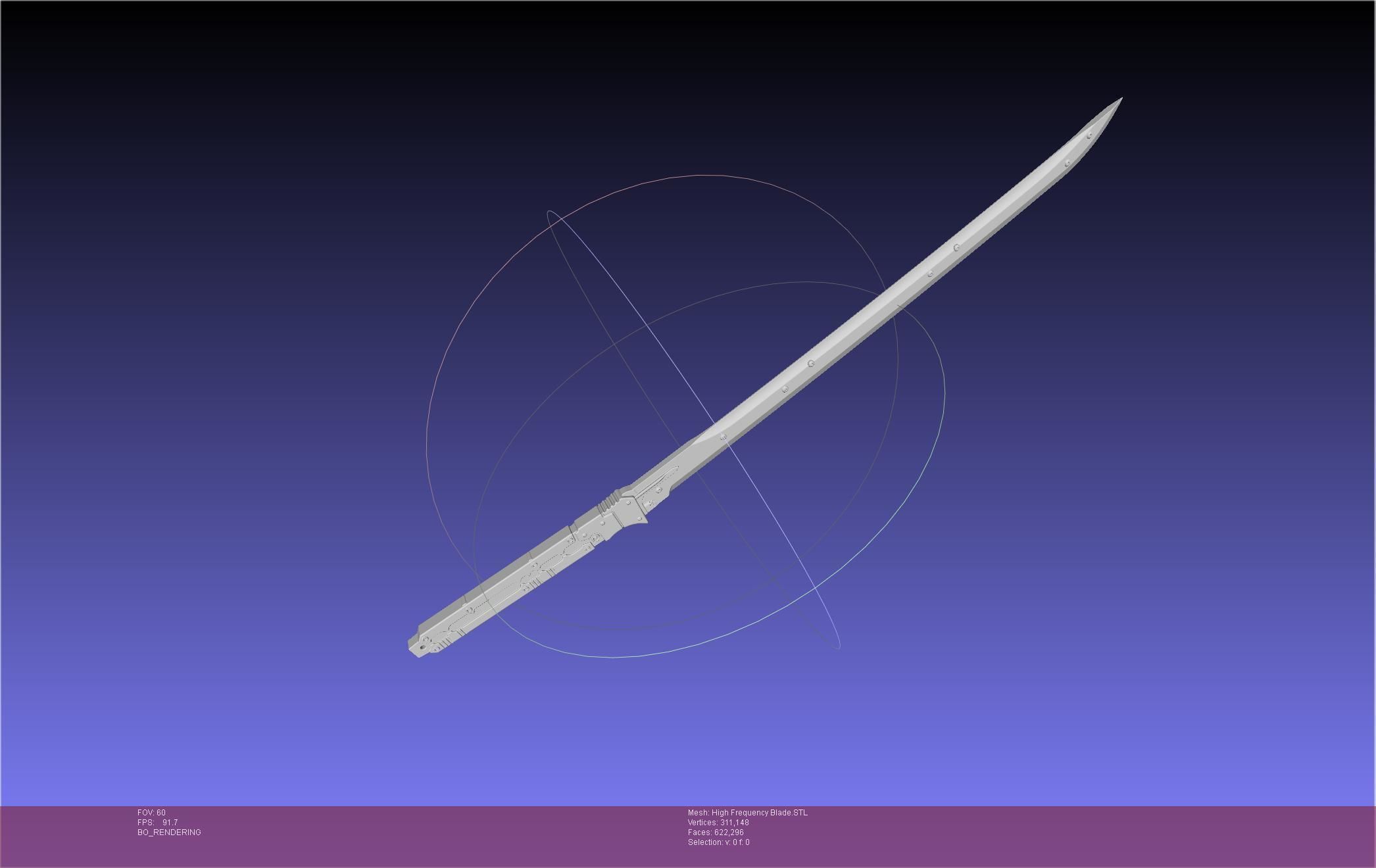 Metal Gear Rising Raiden High Frequency Blade Rework Assembly 3D print model_2