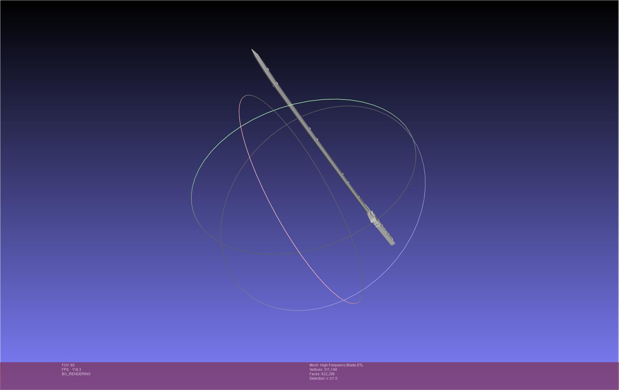 Metal Gear Rising Raiden High Frequency Blade Rework Assembly 3D print model_25