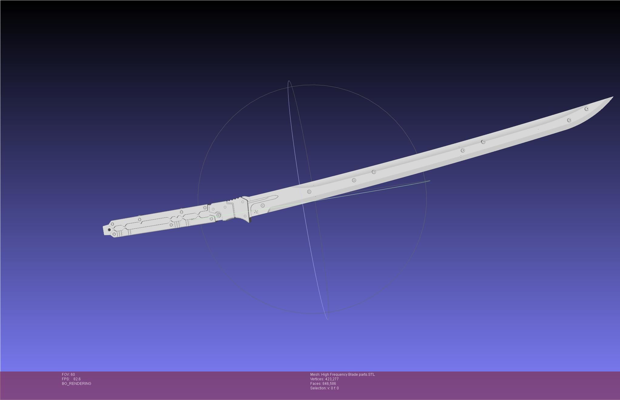 Metal Gear Rising Raiden High Frequency Blade Rework Assembly 3D print model_68