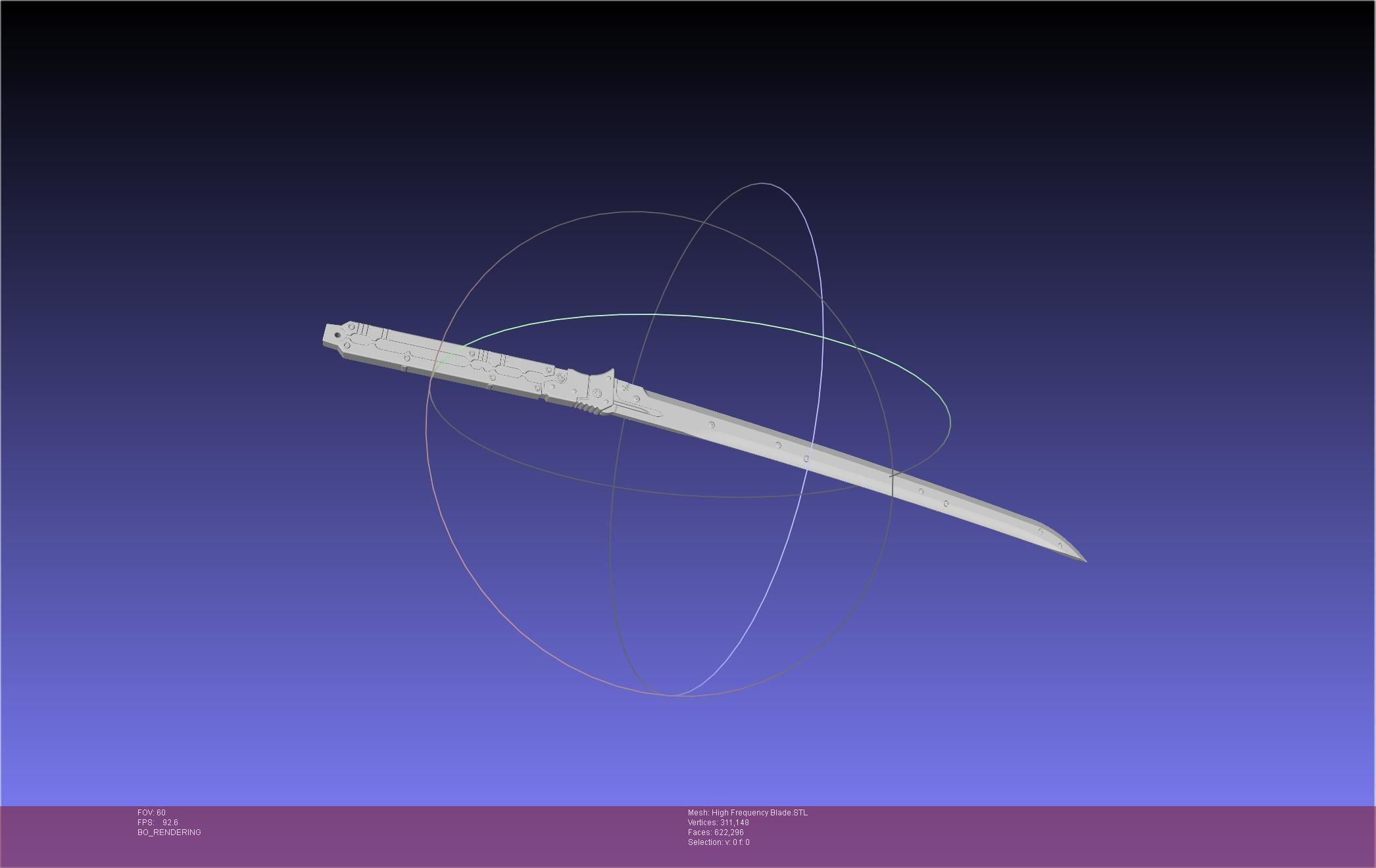 Metal Gear Rising Raiden High Frequency Blade Rework Assembly 3D print model_9