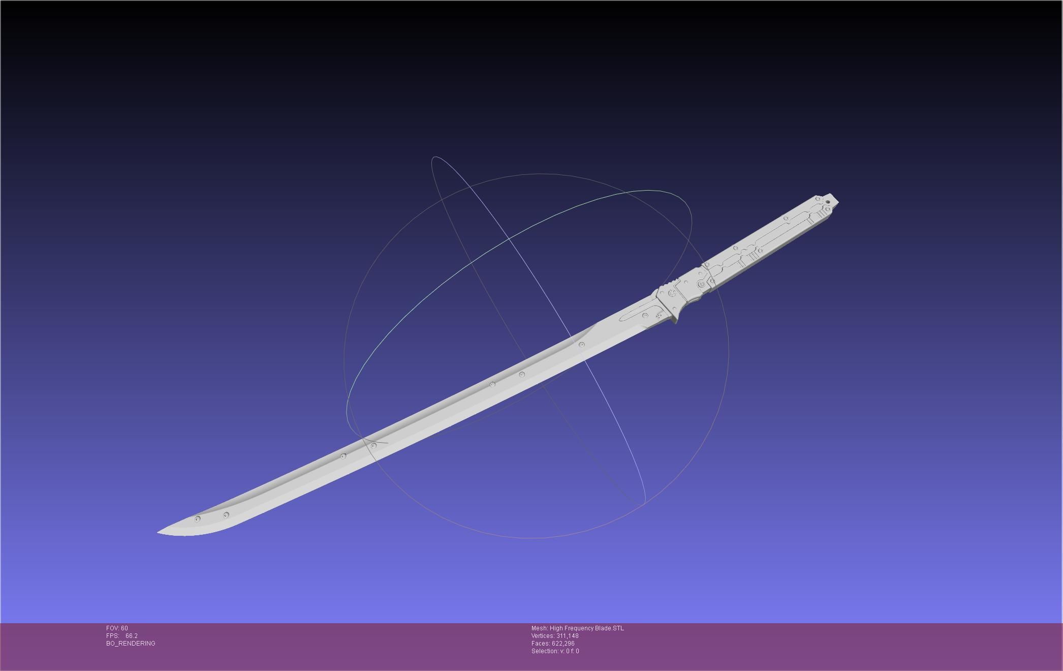 Metal Gear Rising Raiden High Frequency Blade Rework Assembly 3D print model_41