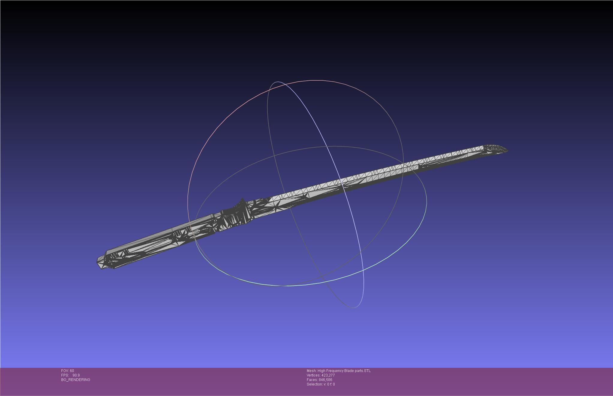 Metal Gear Rising Raiden High Frequency Blade Rework Assembly 3D print model_52