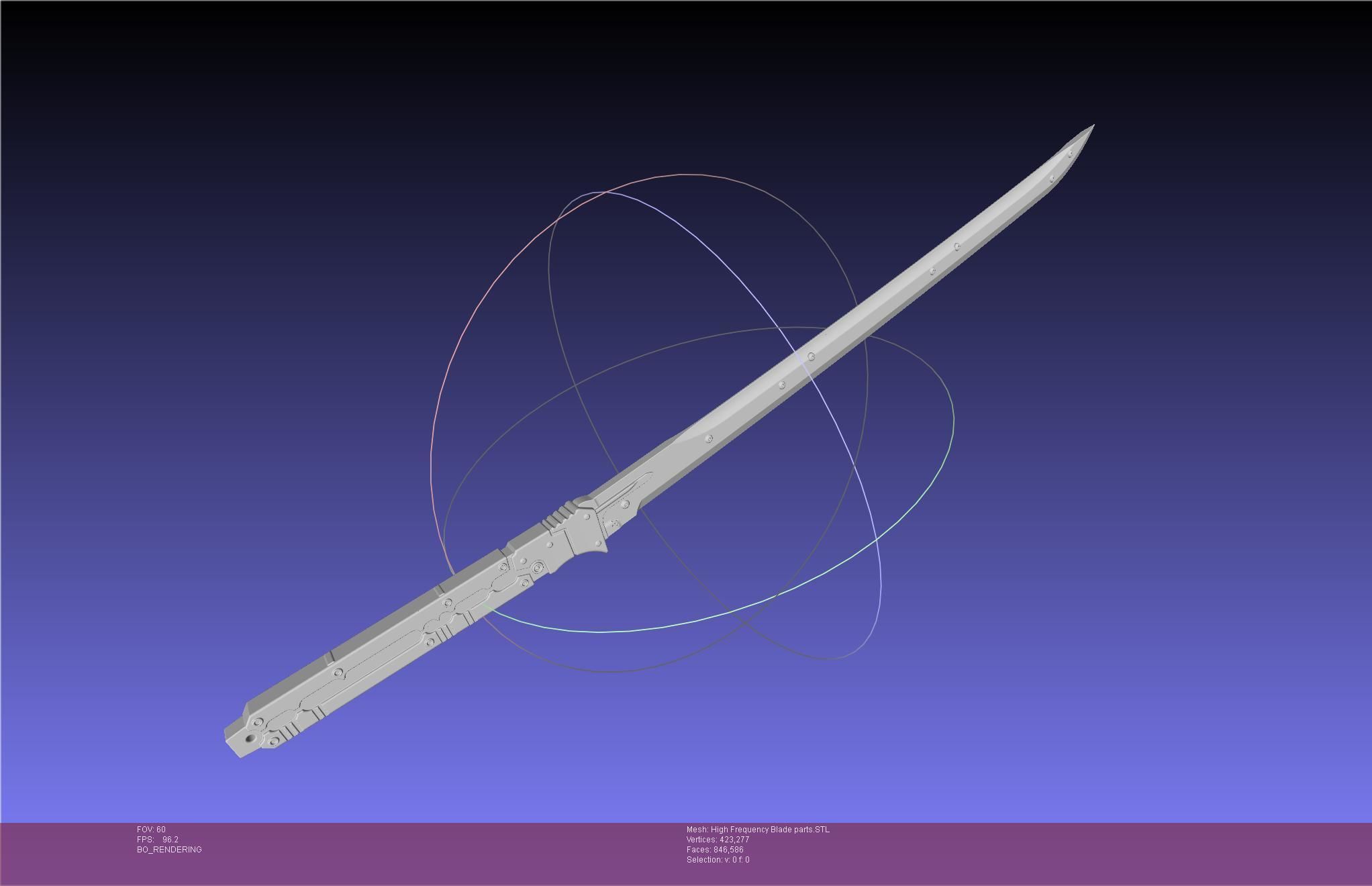 Metal Gear Rising Raiden High Frequency Blade Rework Assembly 3D print model_47