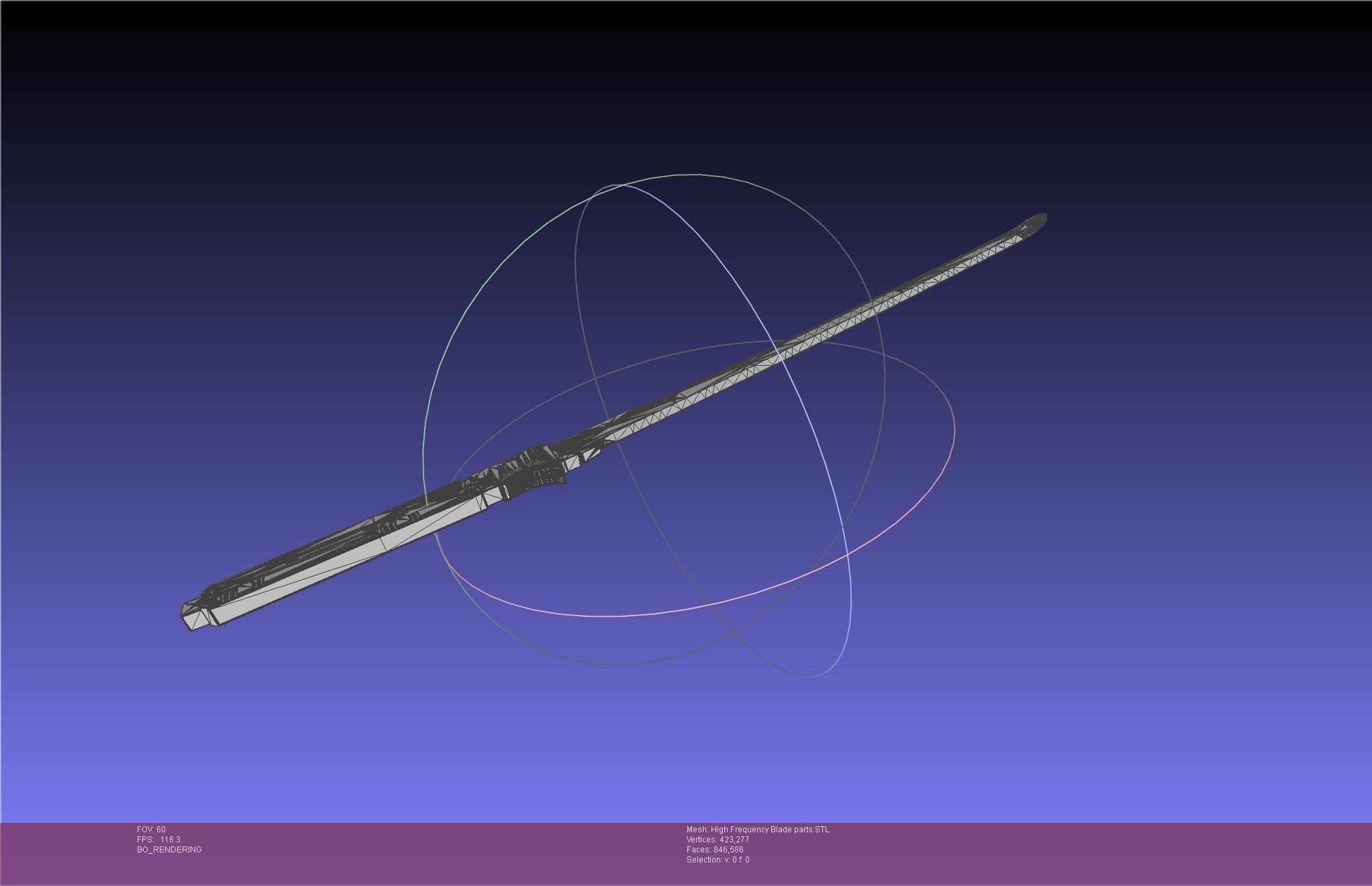 Metal Gear Rising Raiden High Frequency Blade Rework Assembly 3D print model_51