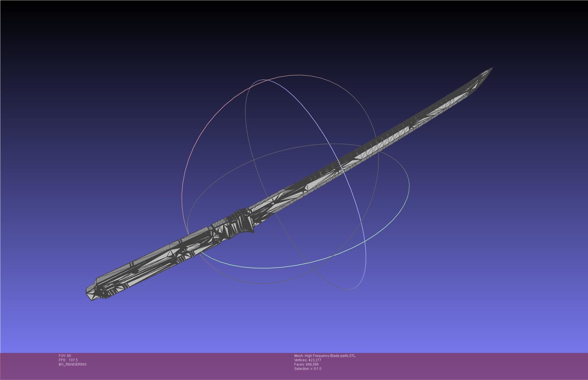 Metal Gear Rising Raiden High Frequency Blade Rework Assembly 3D print model_63