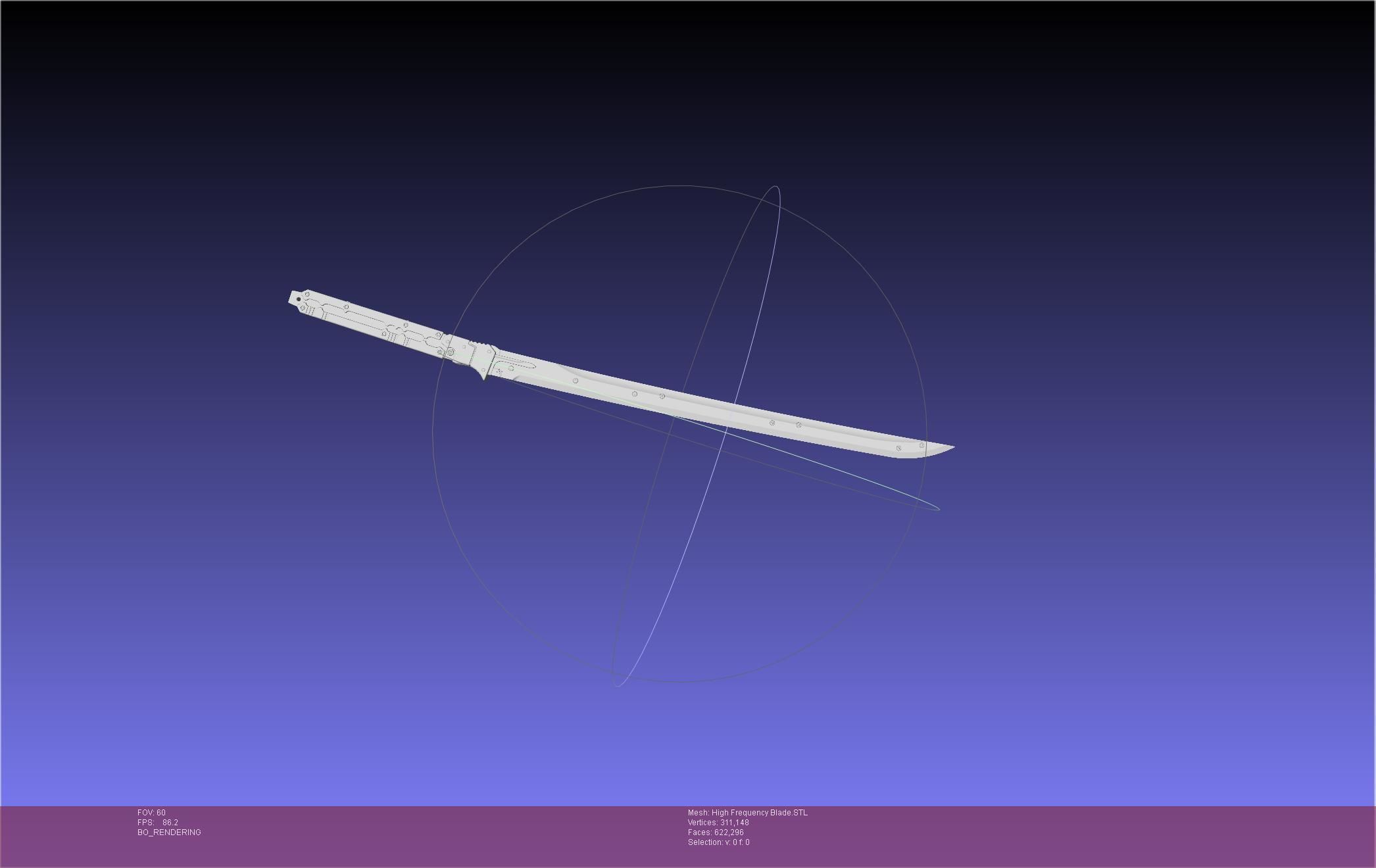 Metal Gear Rising Raiden High Frequency Blade Rework Assembly 3D print model_23