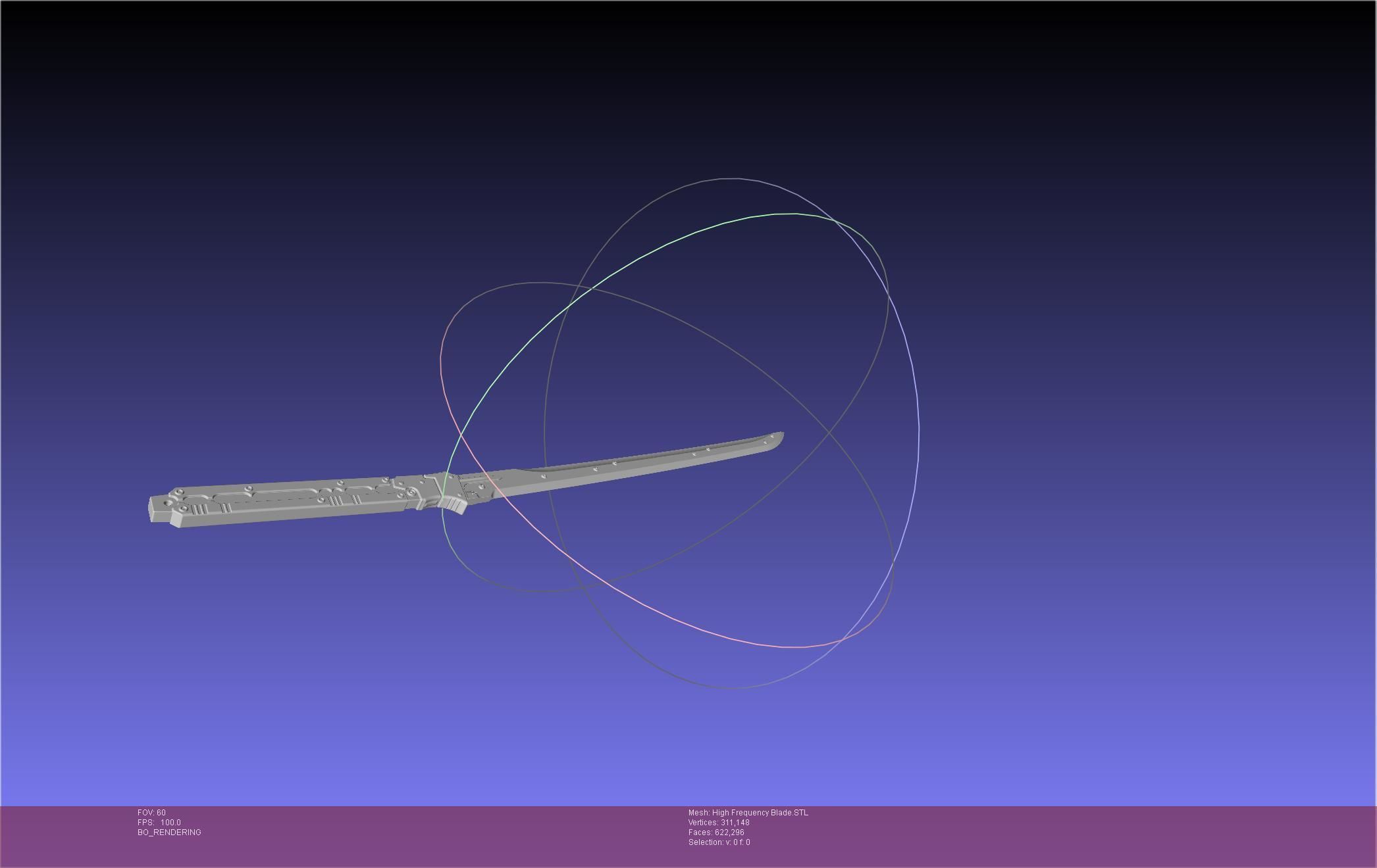 Metal Gear Rising Raiden High Frequency Blade Rework Assembly 3D print model_28