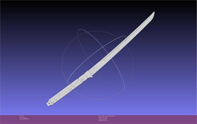 Metal Gear Rising Raiden High Frequency Blade Rework Assembly 3D print model
