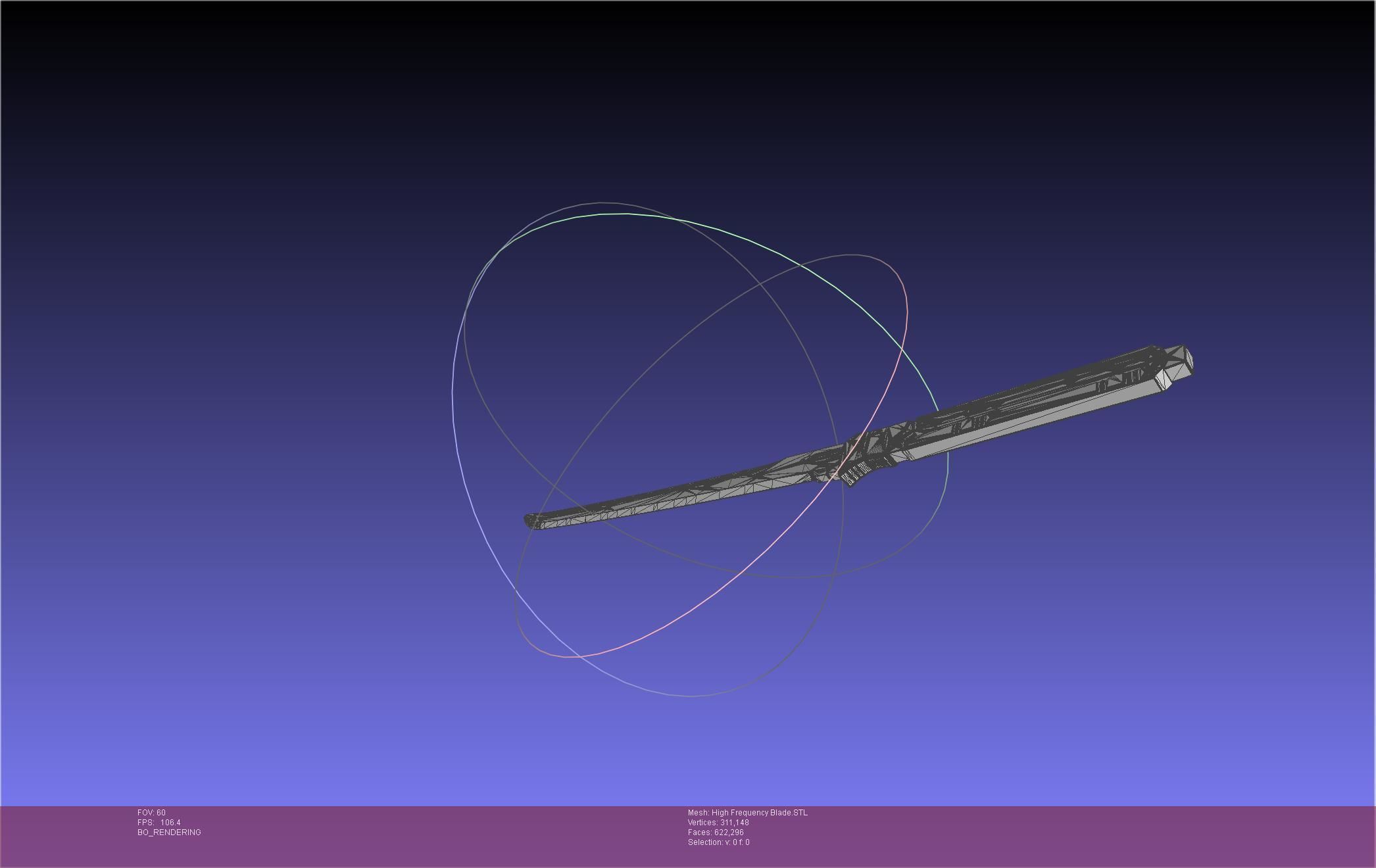 Metal Gear Rising Raiden High Frequency Blade Rework Assembly 3D print model_38