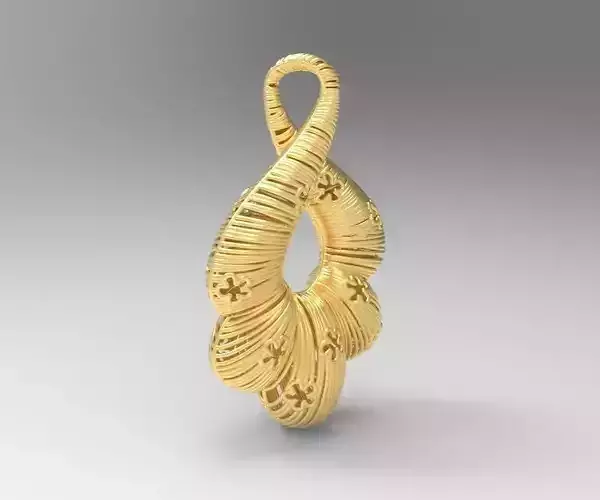 Ultra Vision Circle Ivy Fashion Gold Pendant